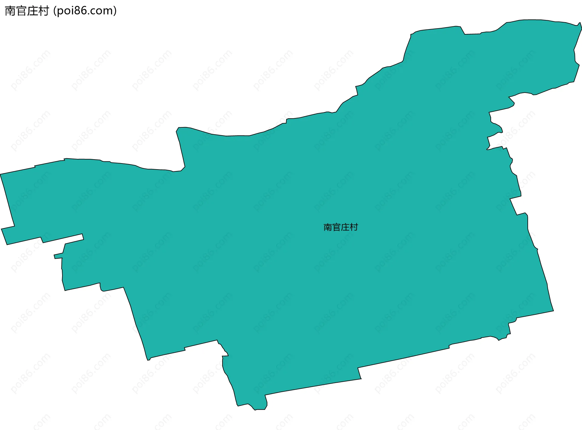 南官庄村边界地图