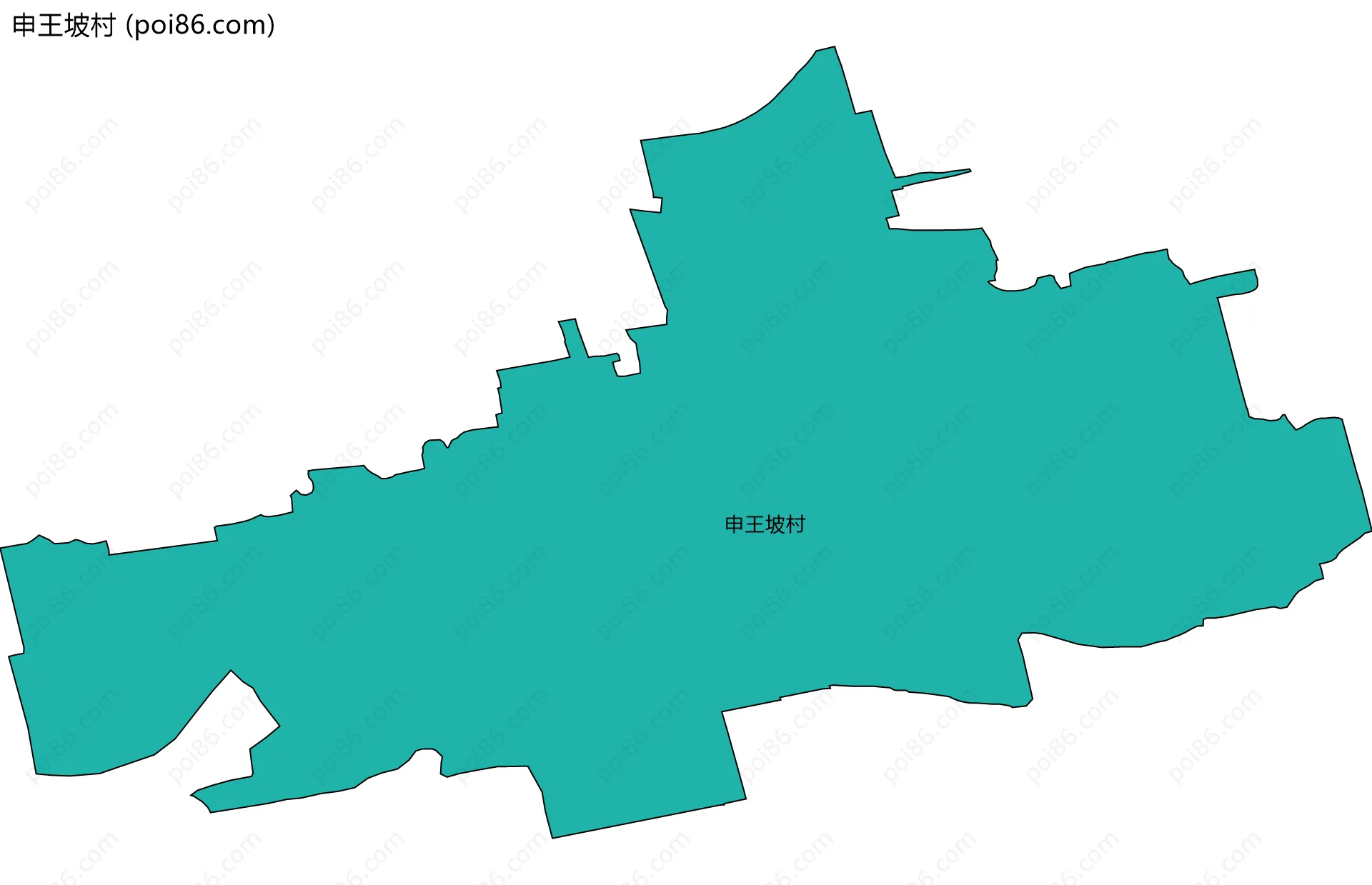 申王坡村边界地图