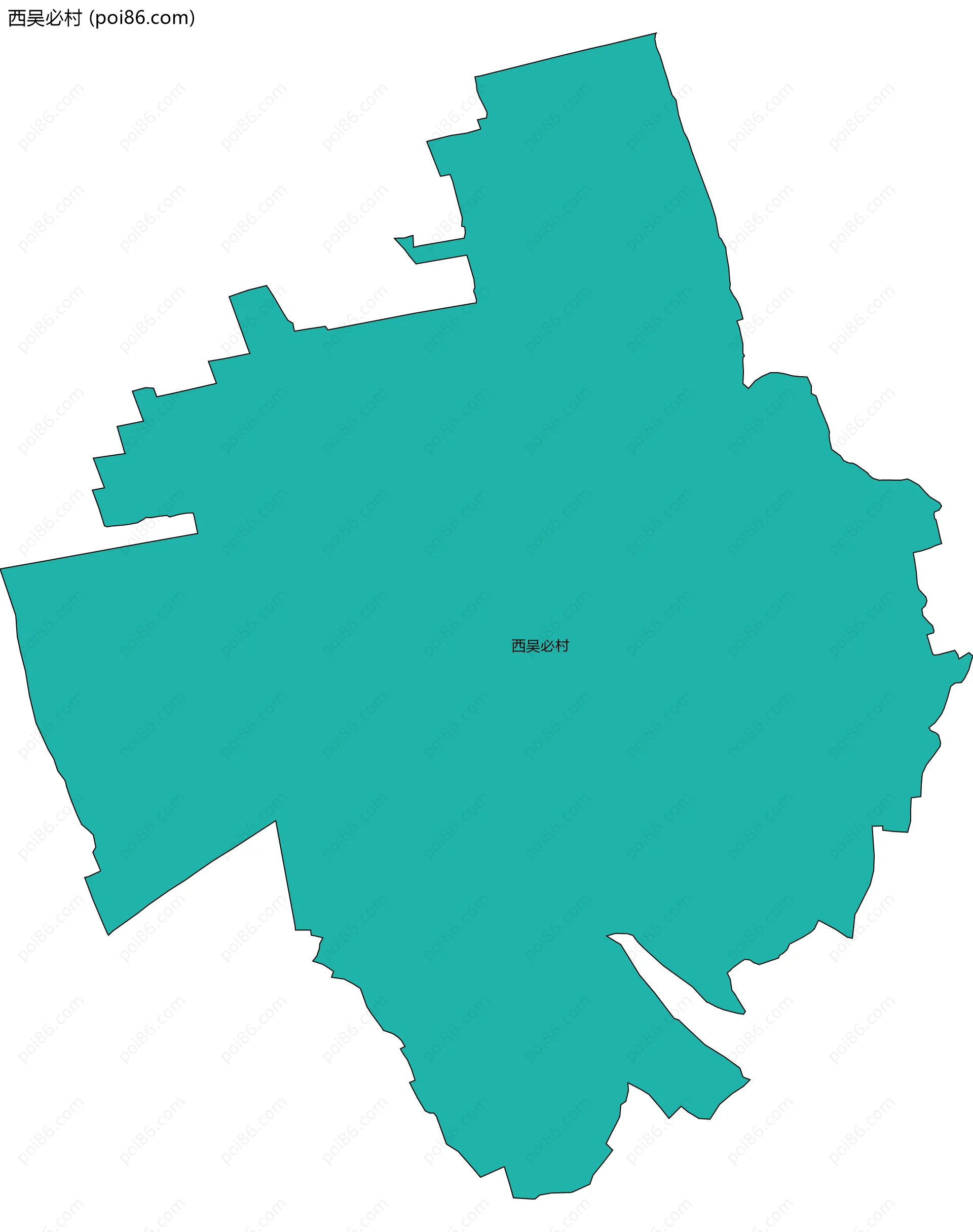 西吴必村边界地图