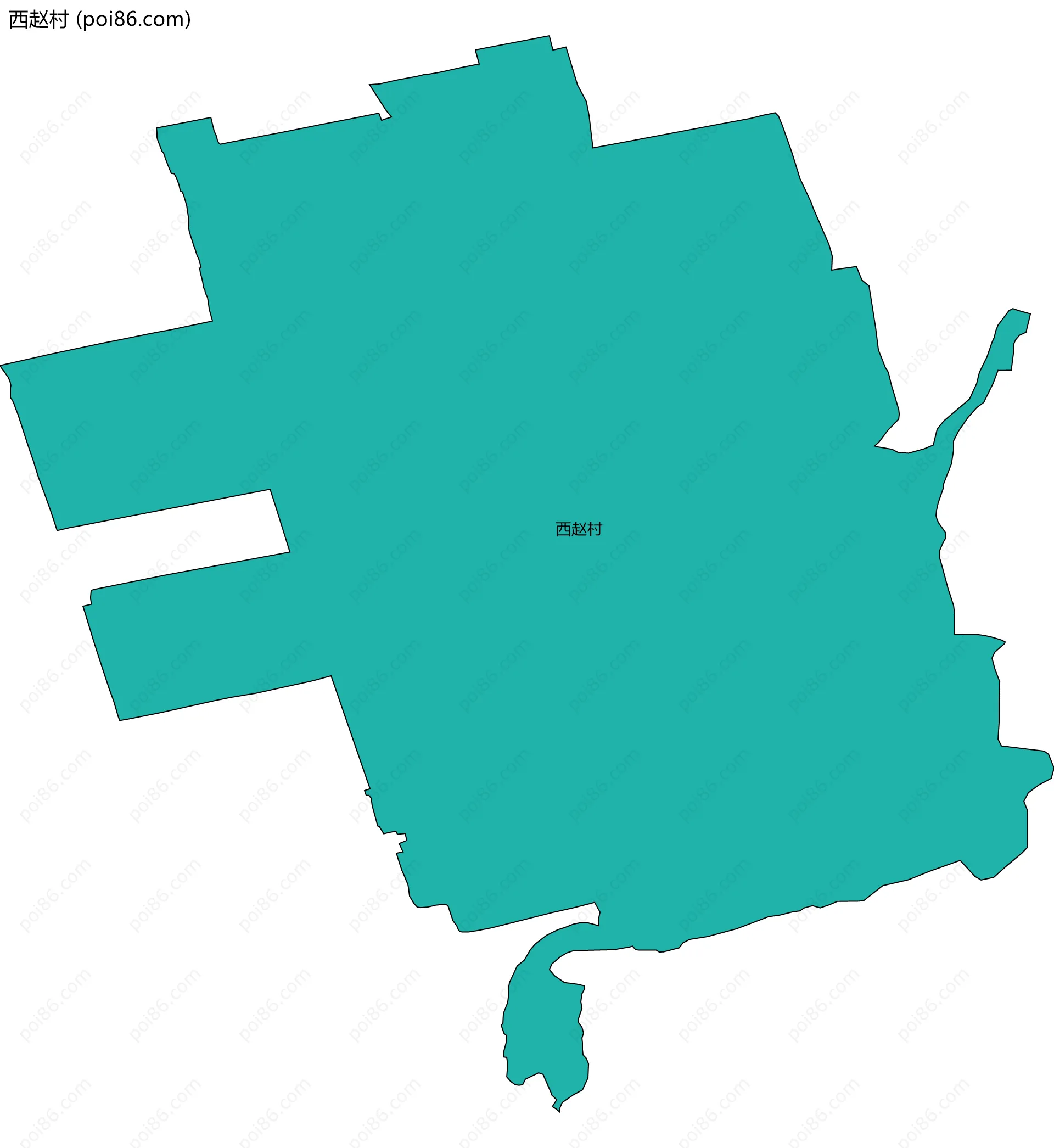 西赵村边界地图