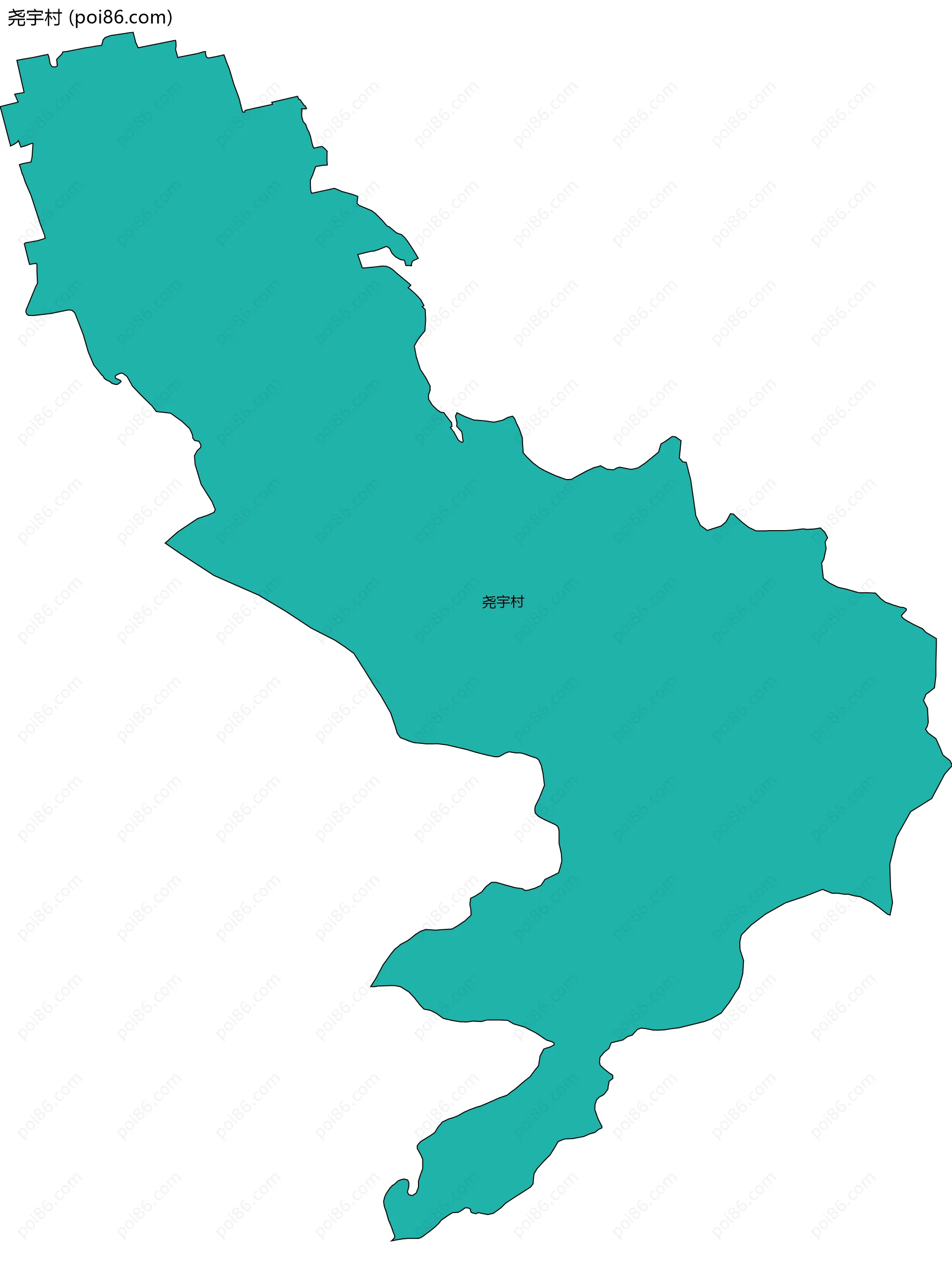 尧宇村边界地图