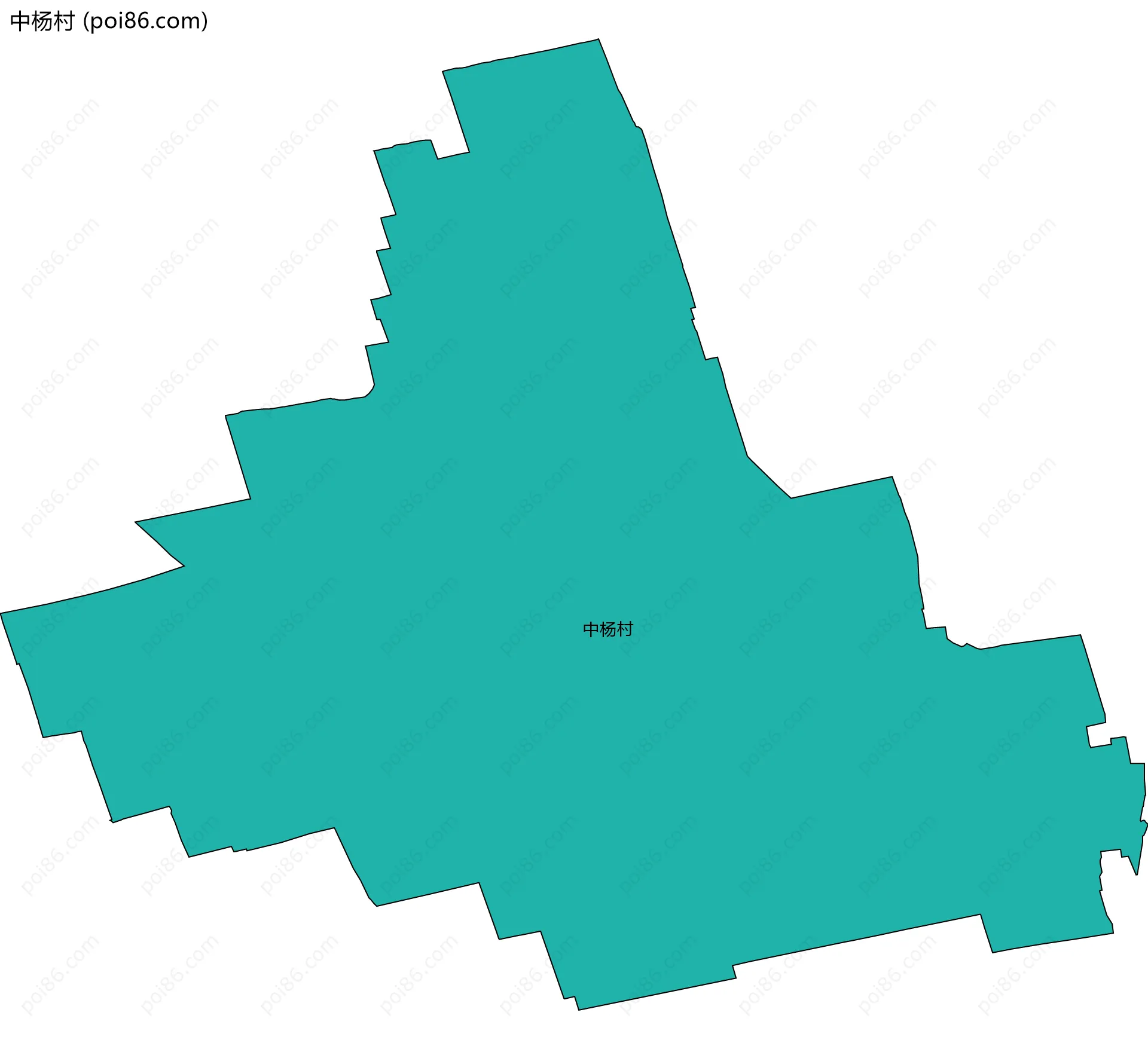 中杨村边界地图