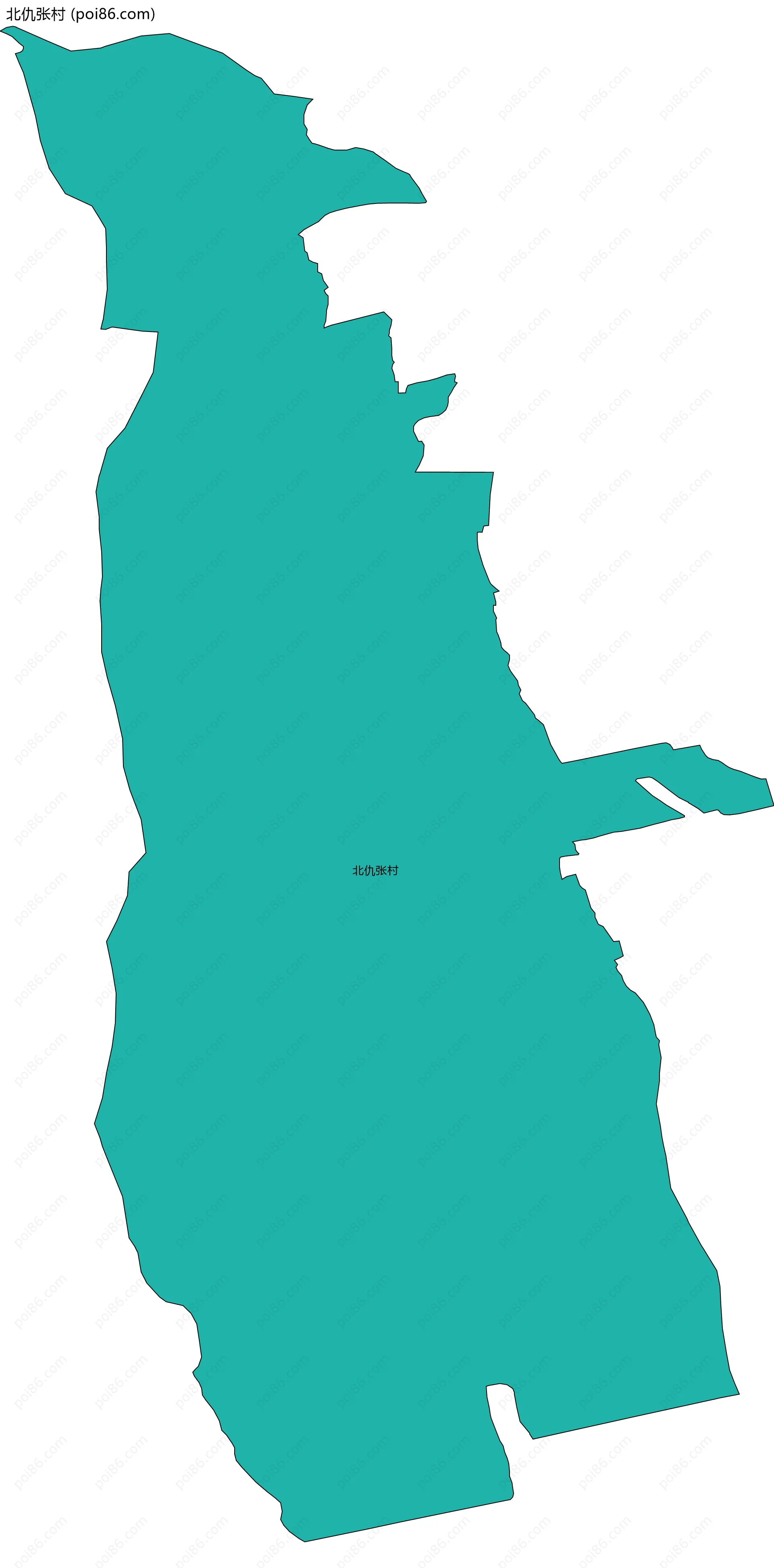 北仇张村边界地图