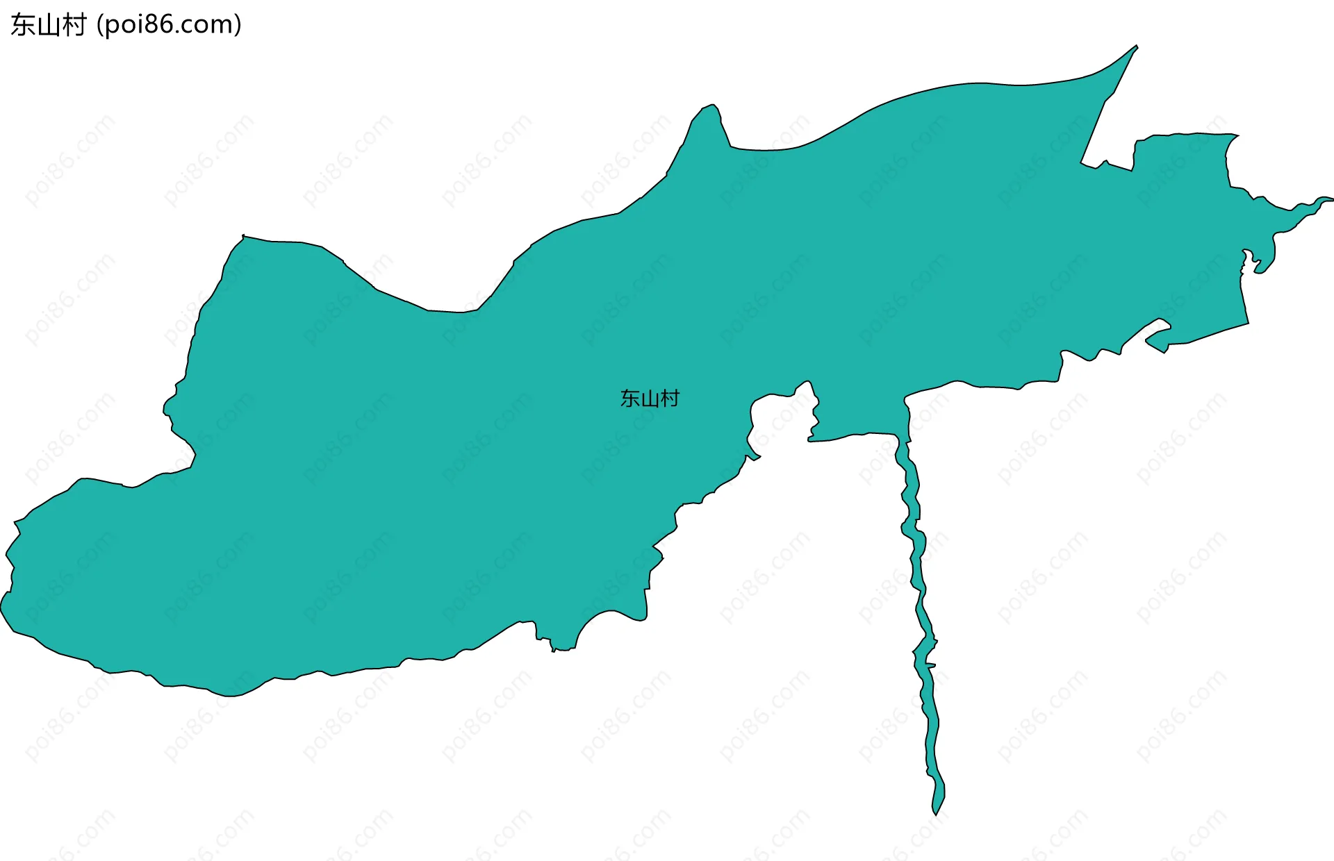 东山村边界地图