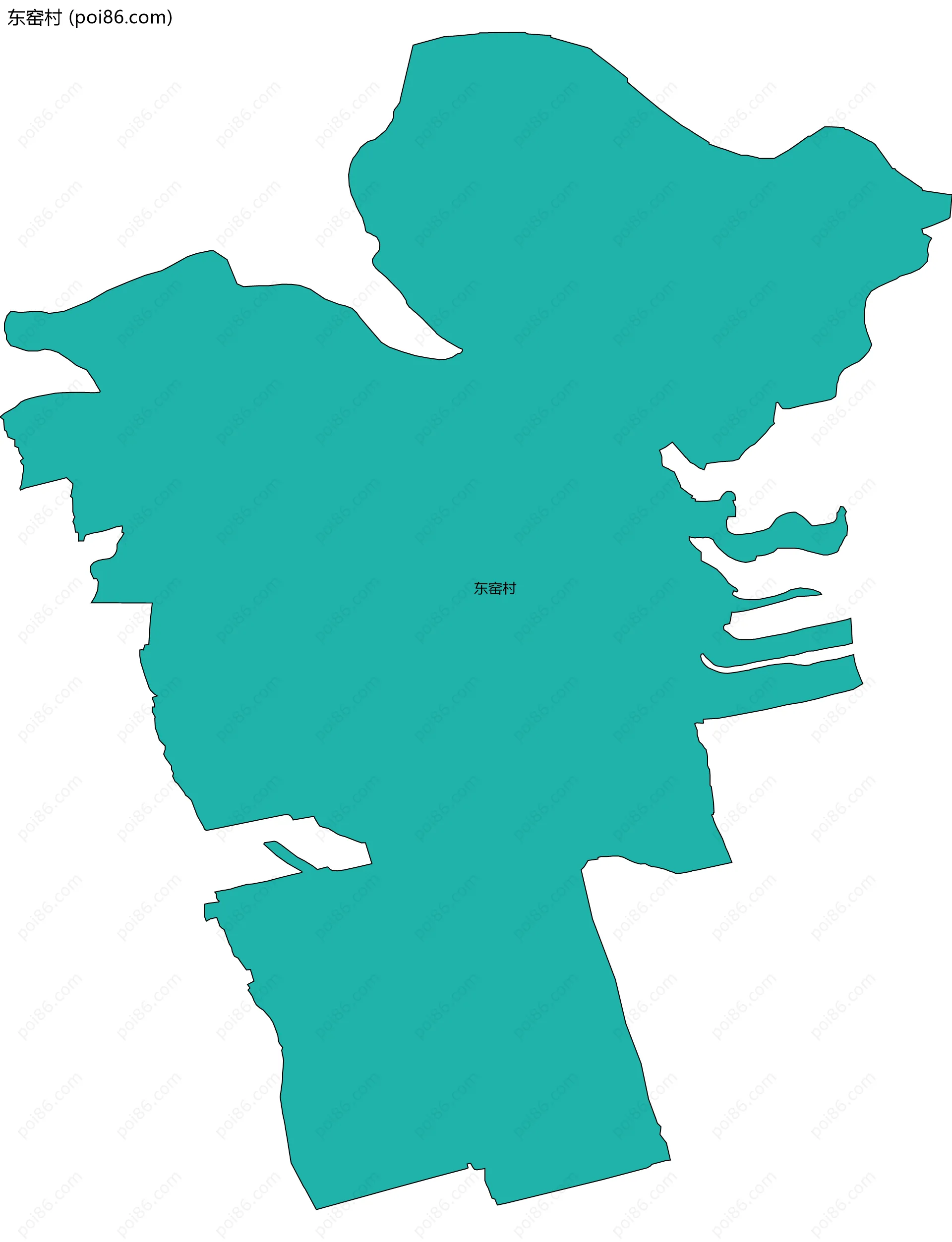 东窑村边界地图