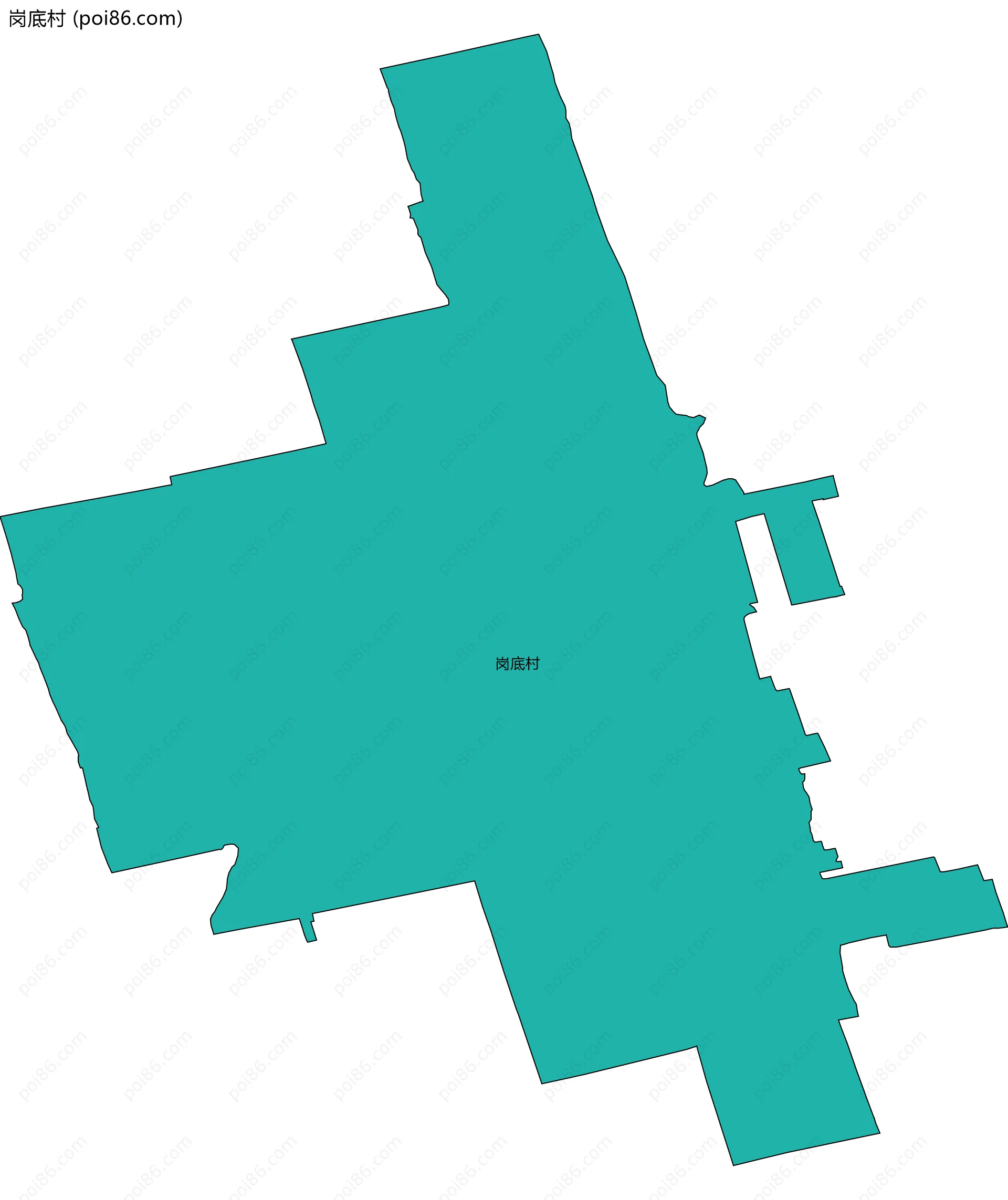 岗底村边界地图