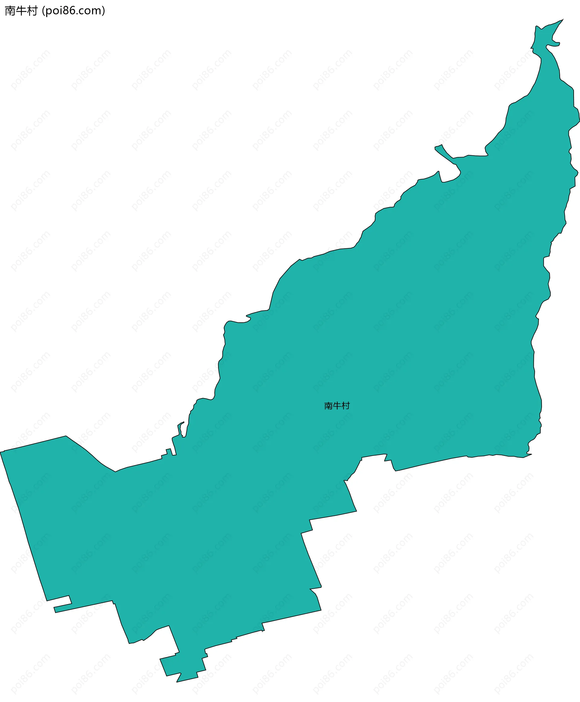 南牛村边界地图