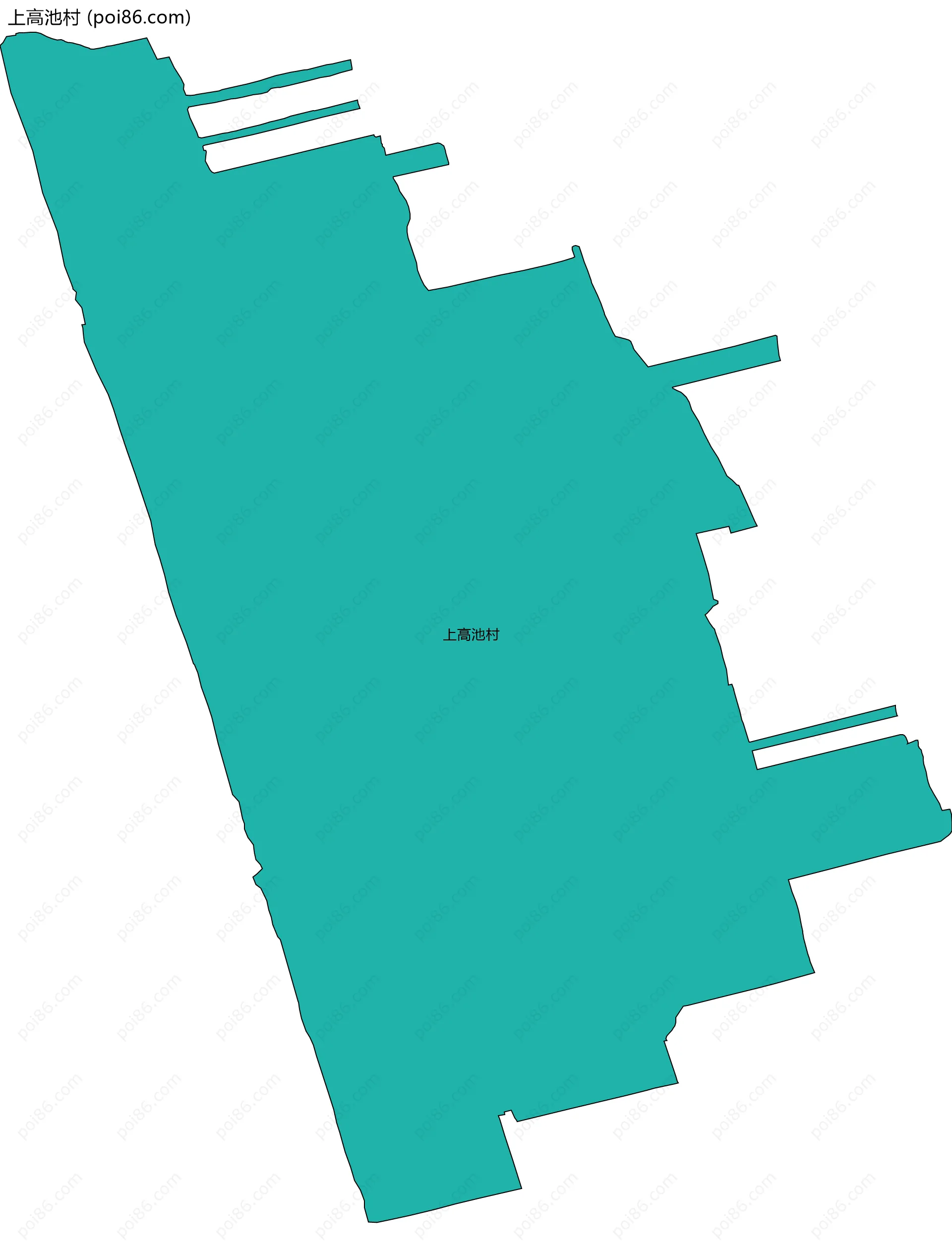 上高池村边界地图