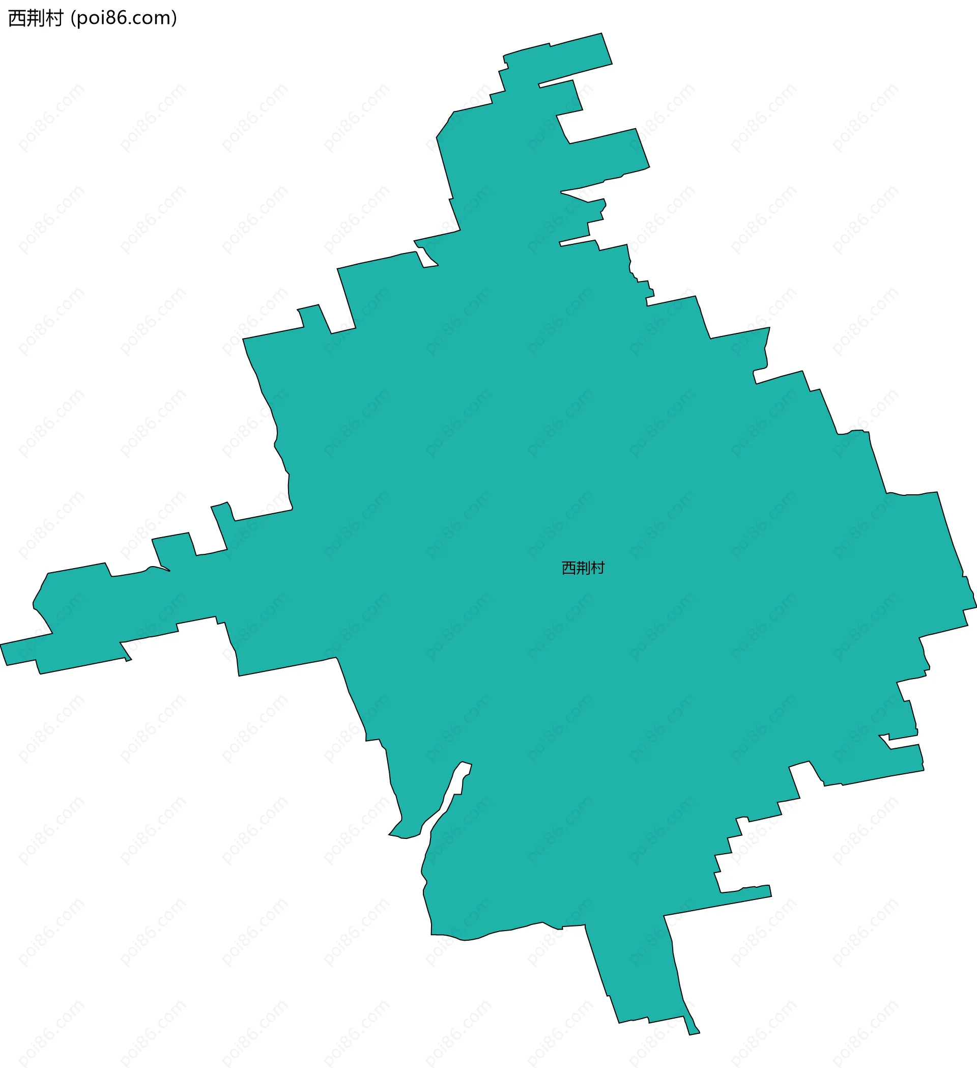 西荆村边界地图