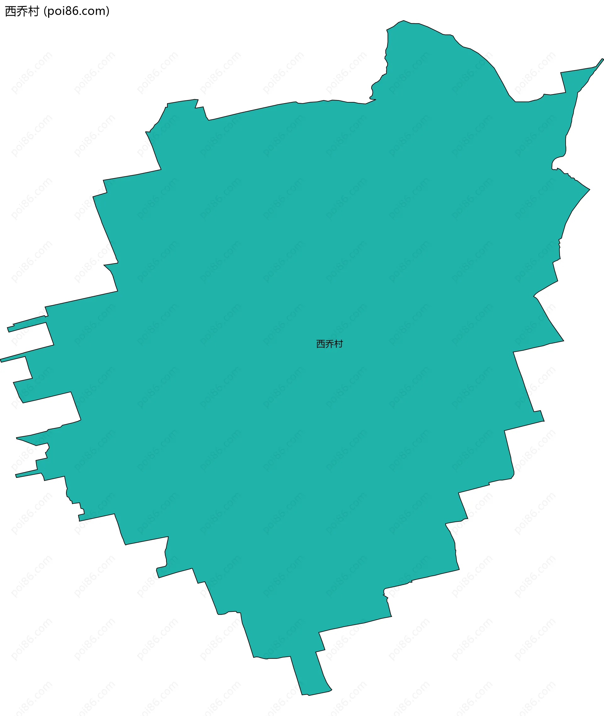 西乔村边界地图