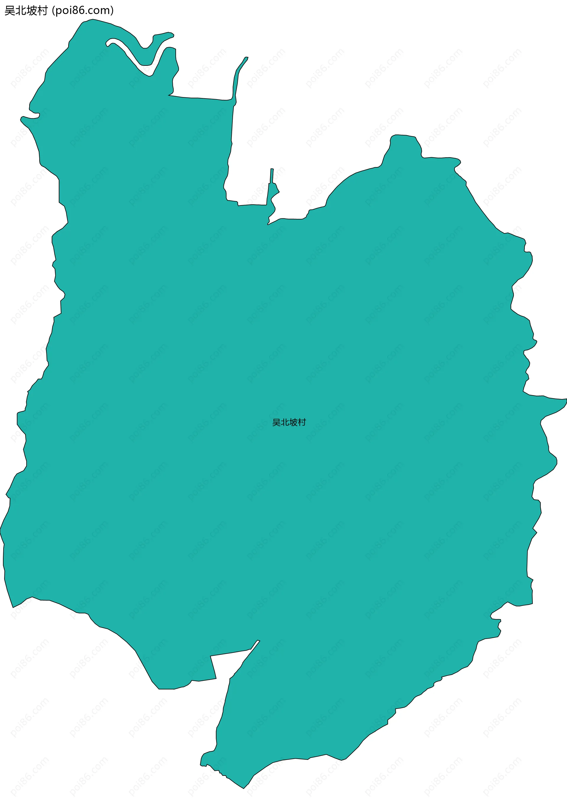 吴北坡村边界地图