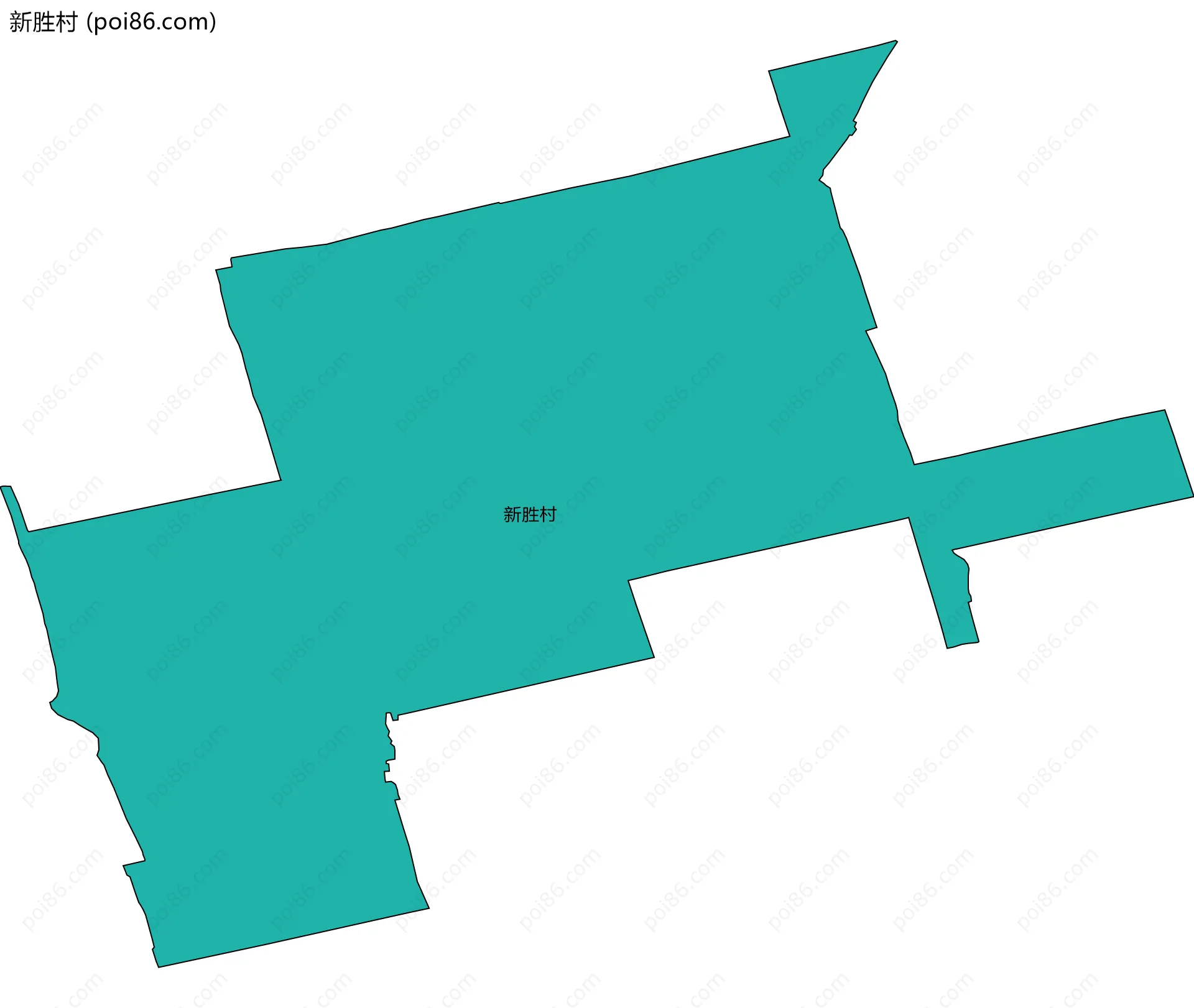 新胜村边界地图