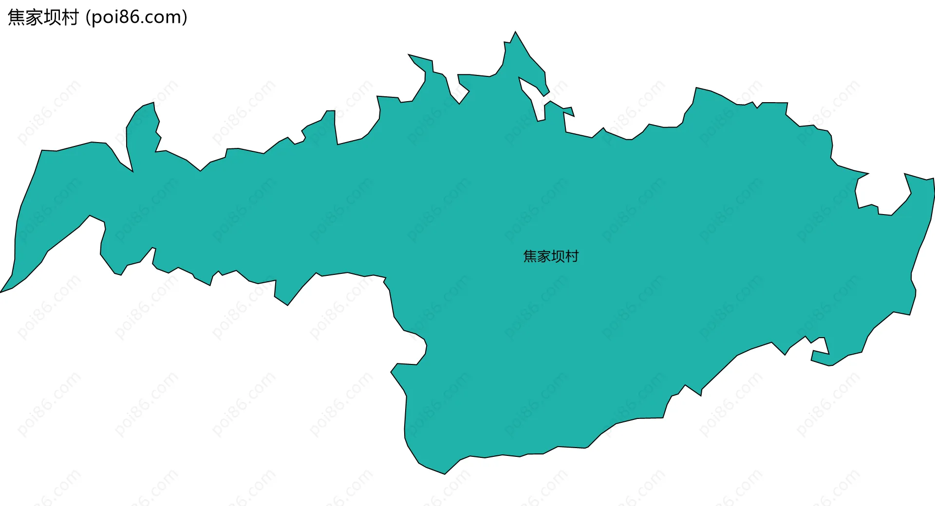 焦家坝村边界地图