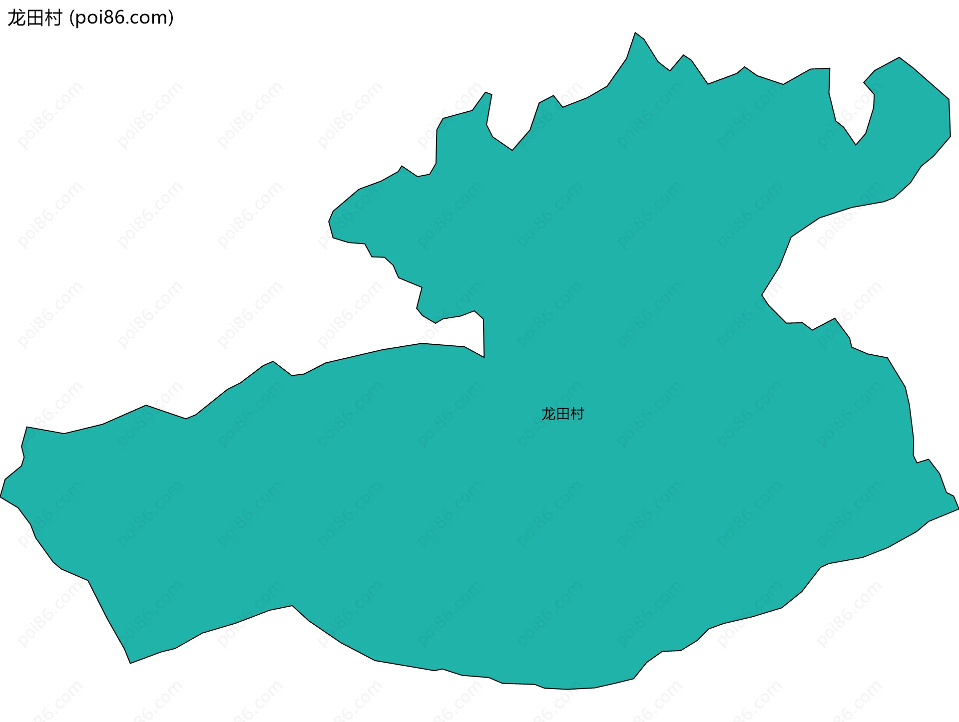 龙田村边界地图