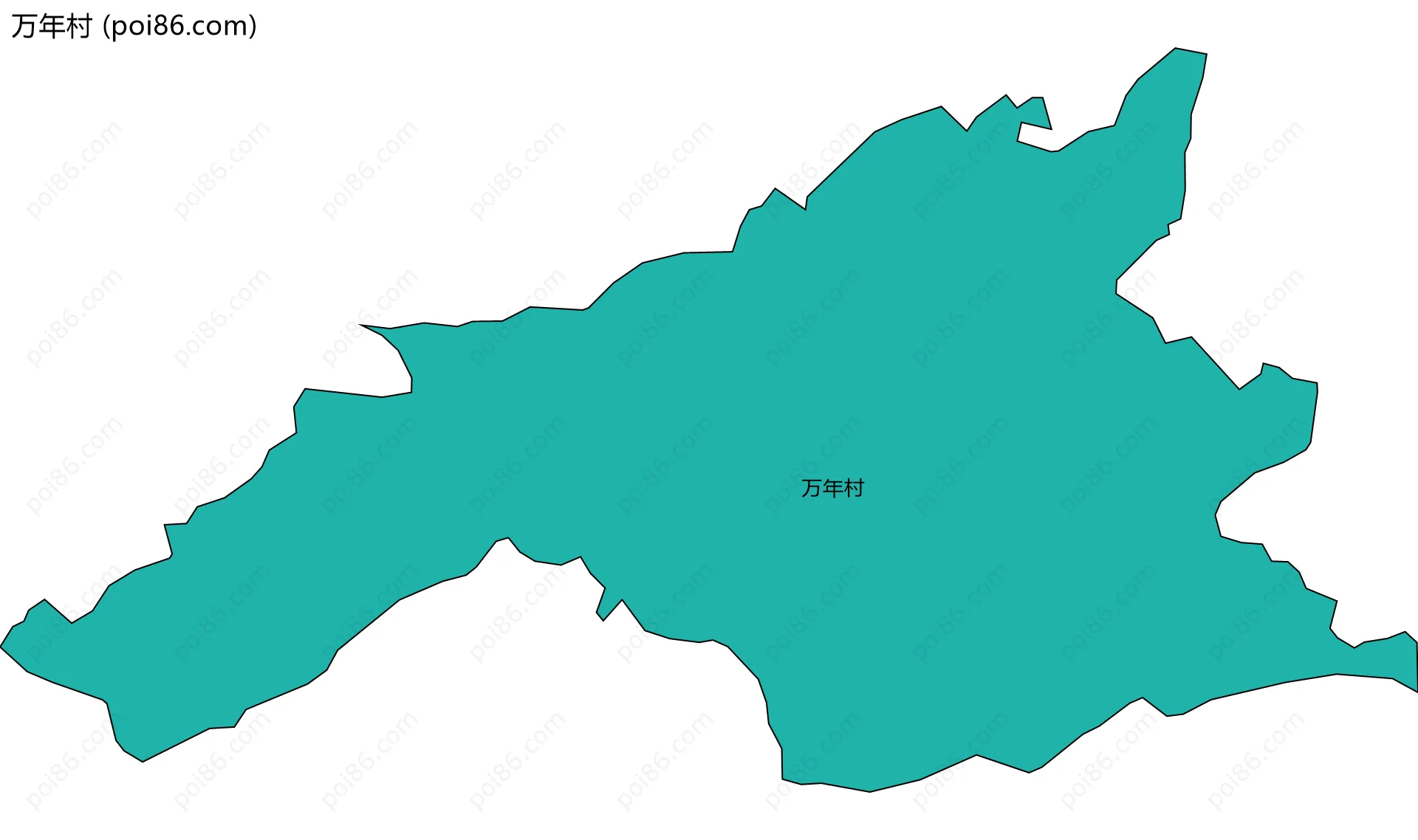 万年村边界地图