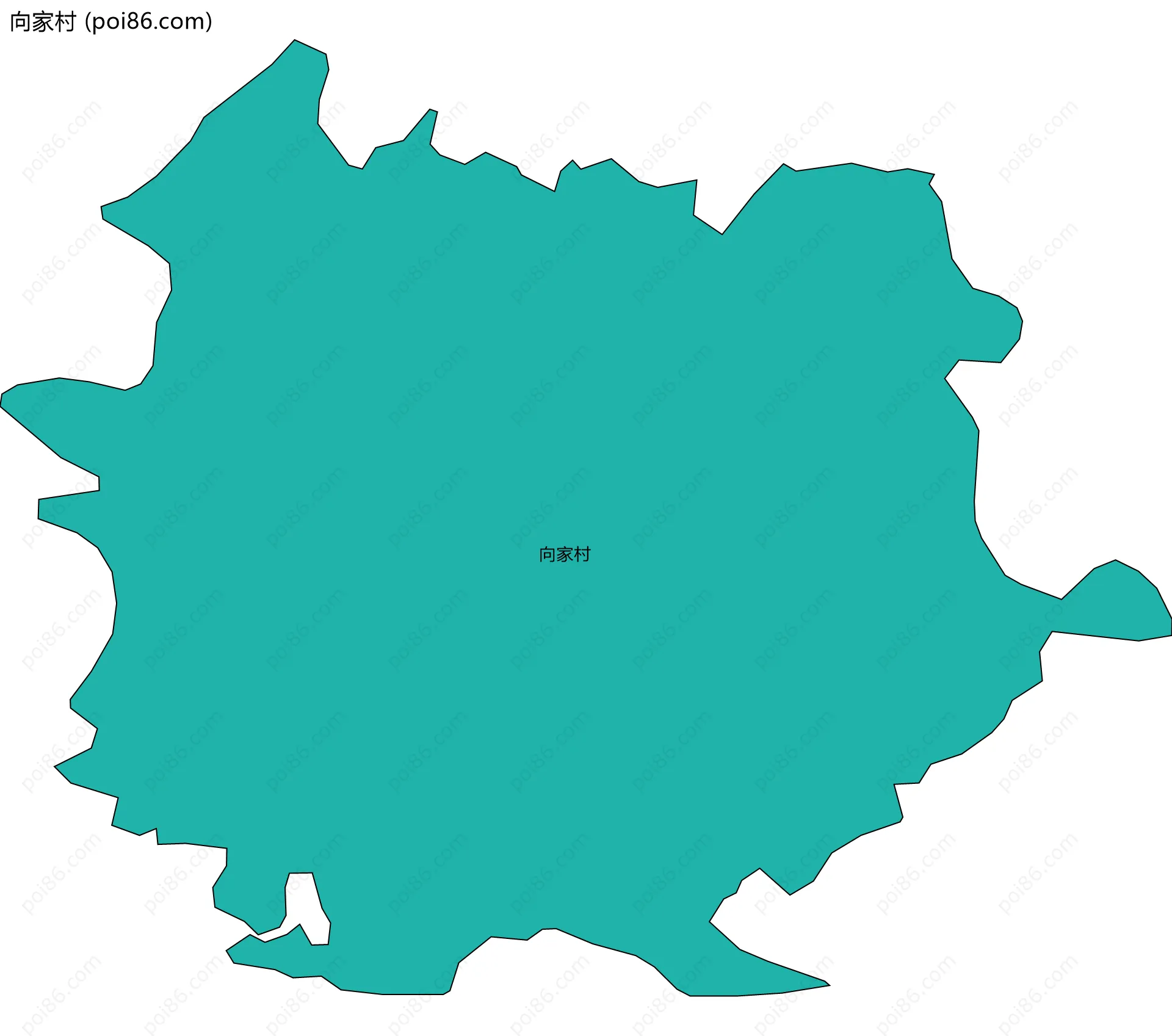 向家村边界地图