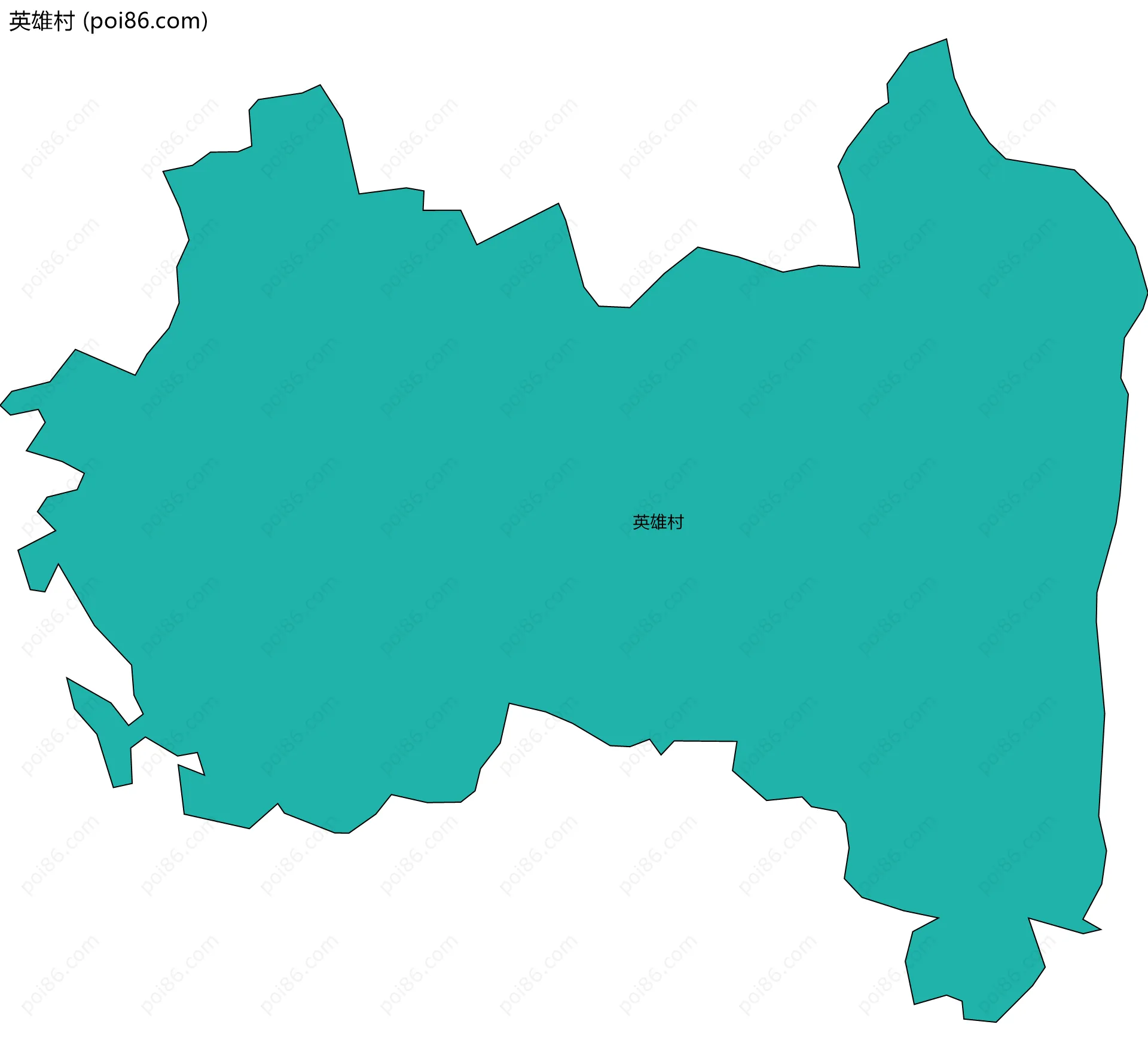 英雄村边界地图