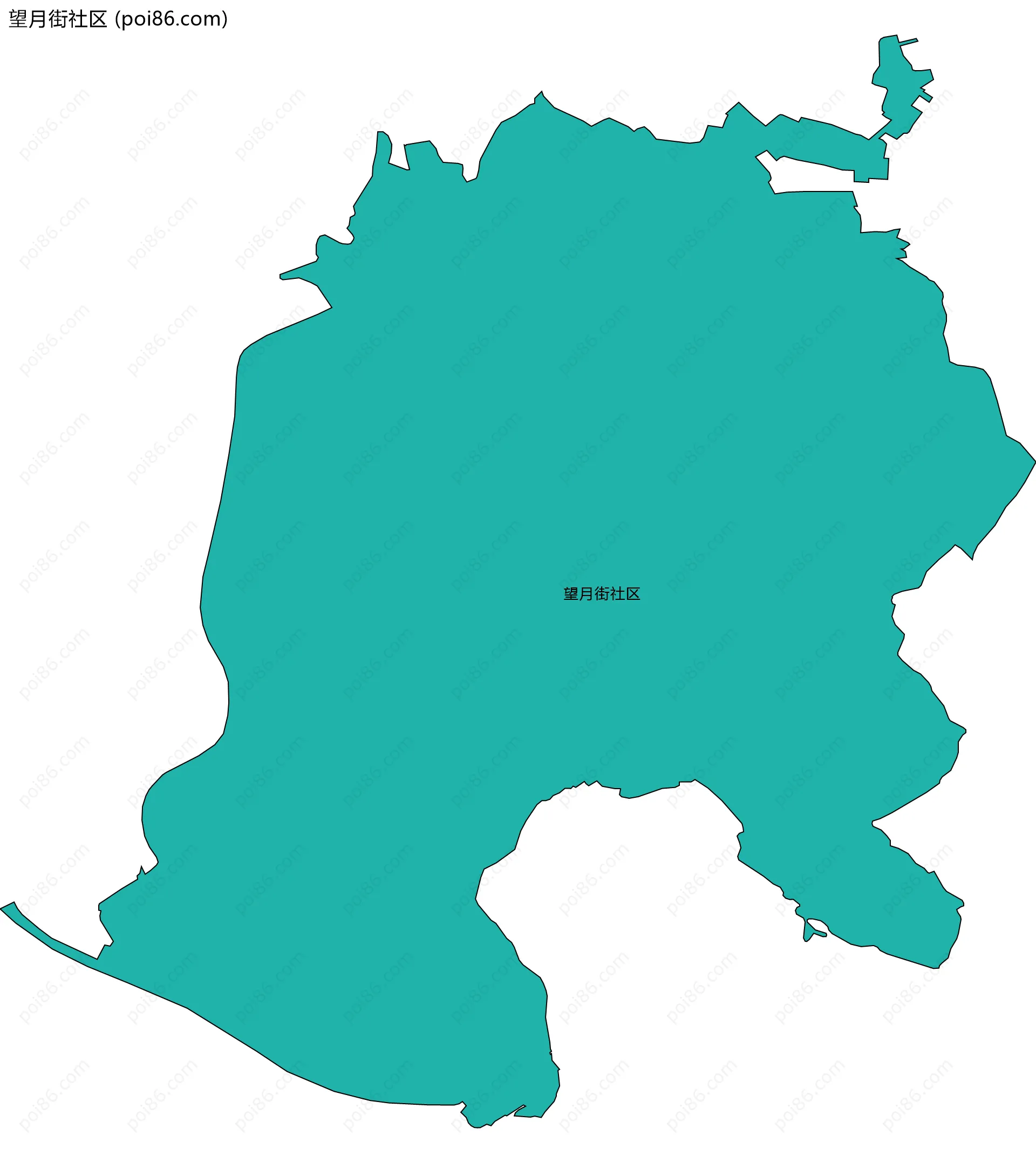 望月街社区边界地图