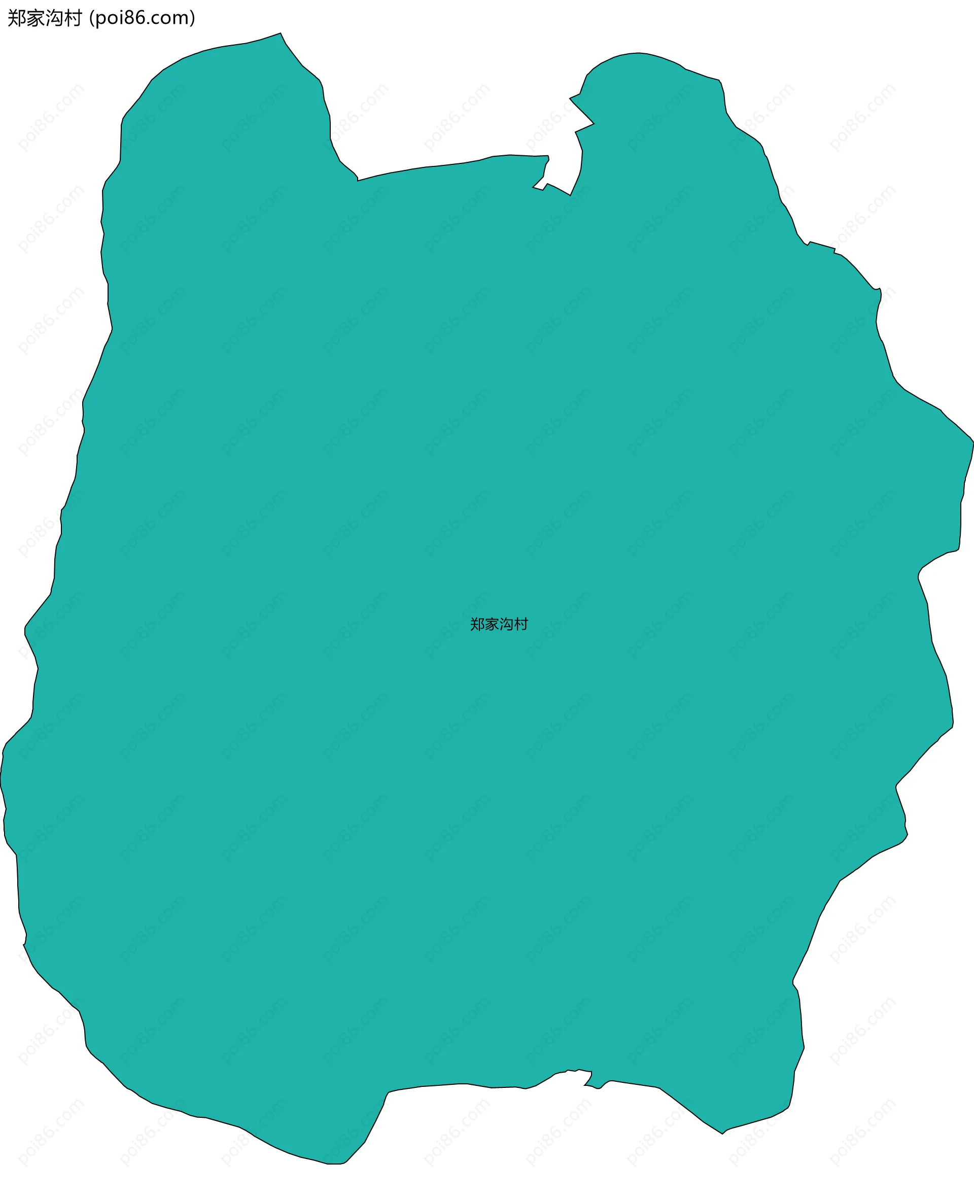 郑家沟村边界地图