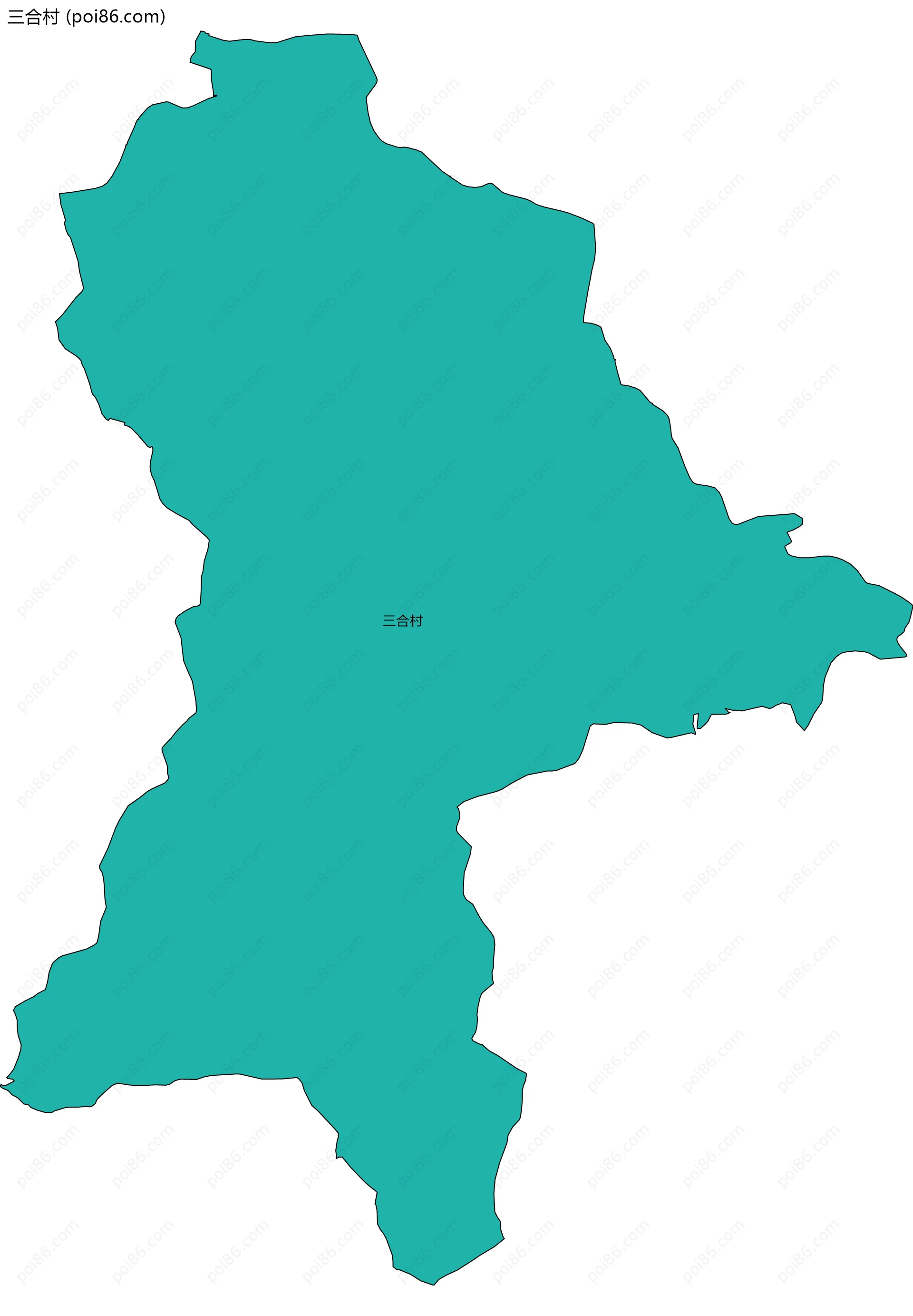 三合村边界地图