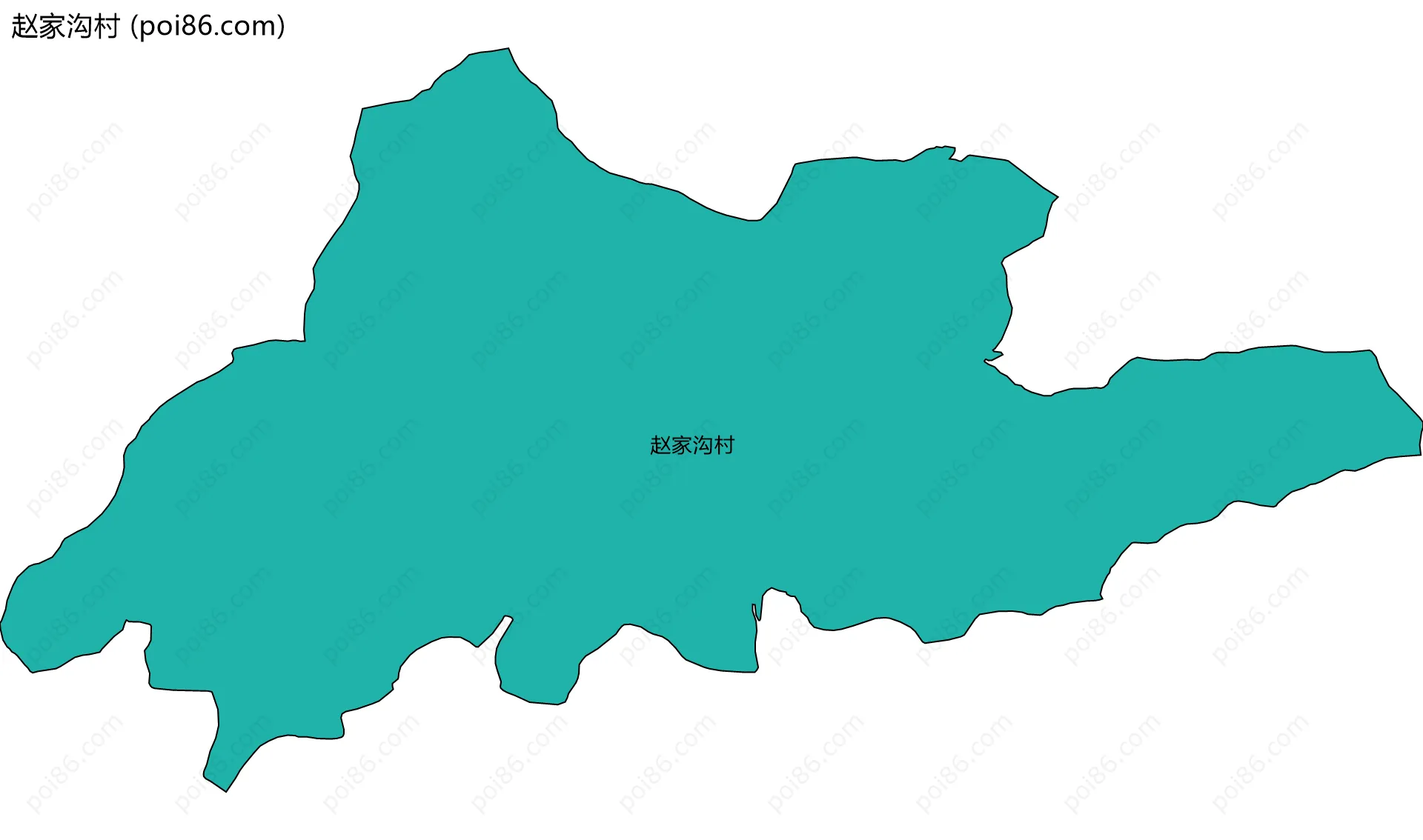 赵家沟村边界地图