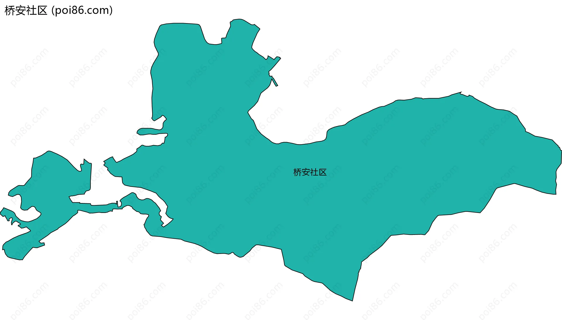 桥安社区边界地图