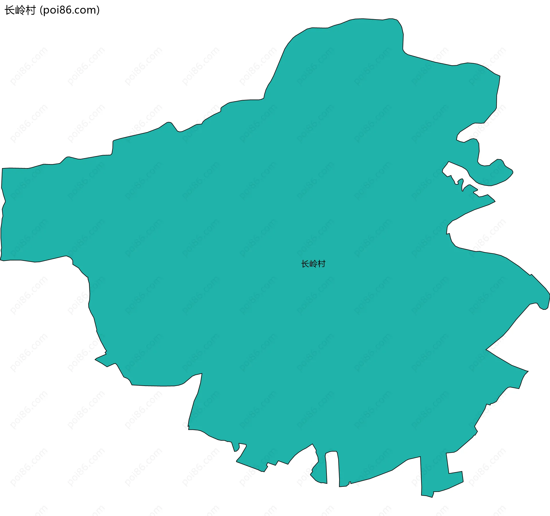 长岭村边界地图