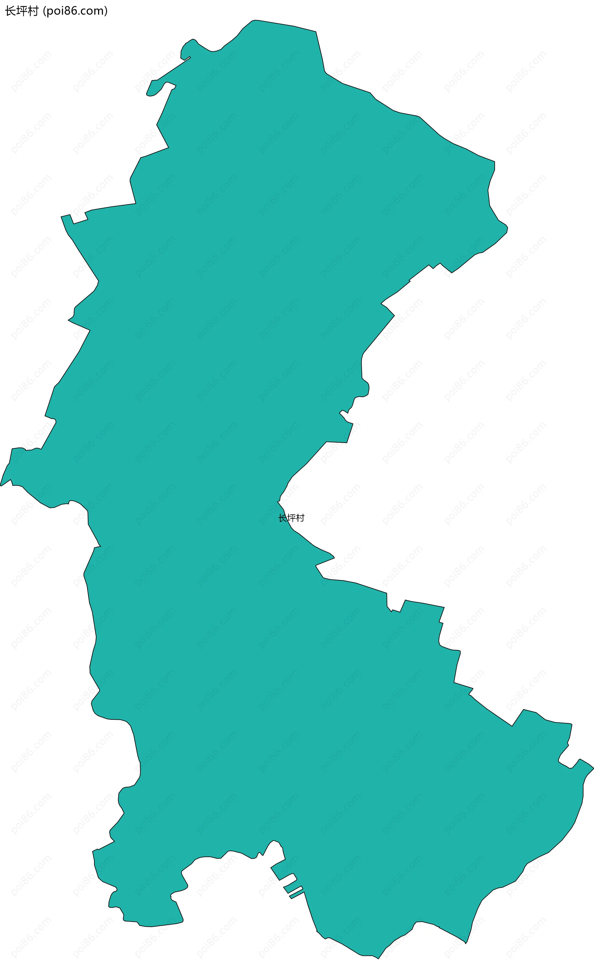 长坪村边界地图