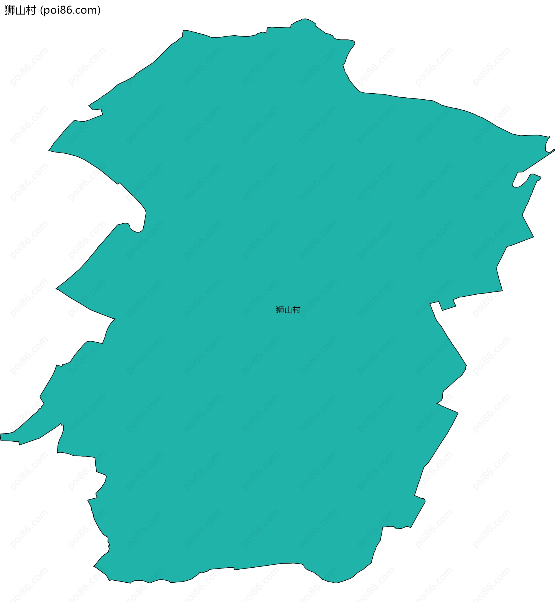 狮山村边界地图