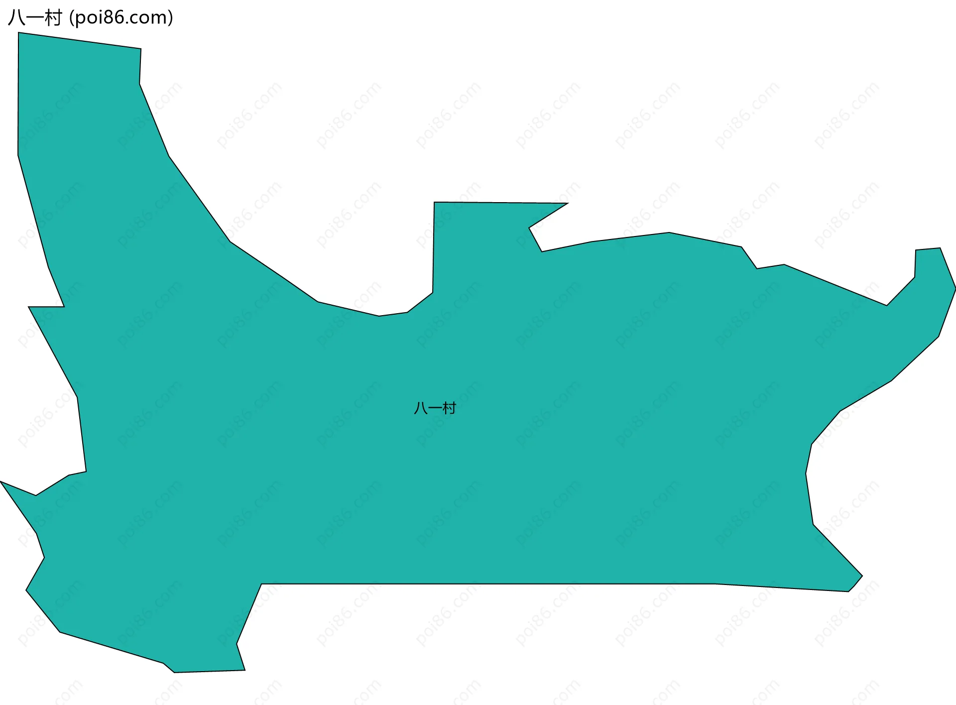 八一村边界地图