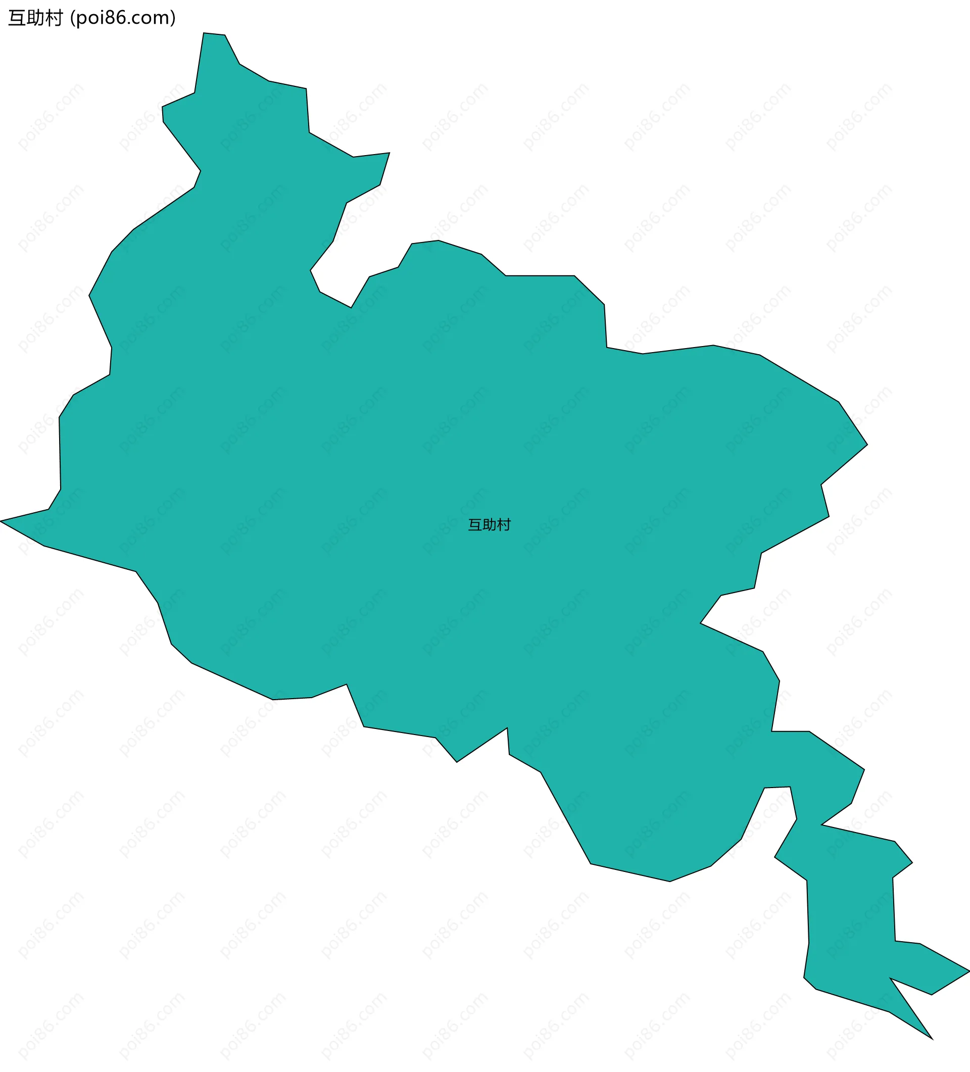 互助村边界地图