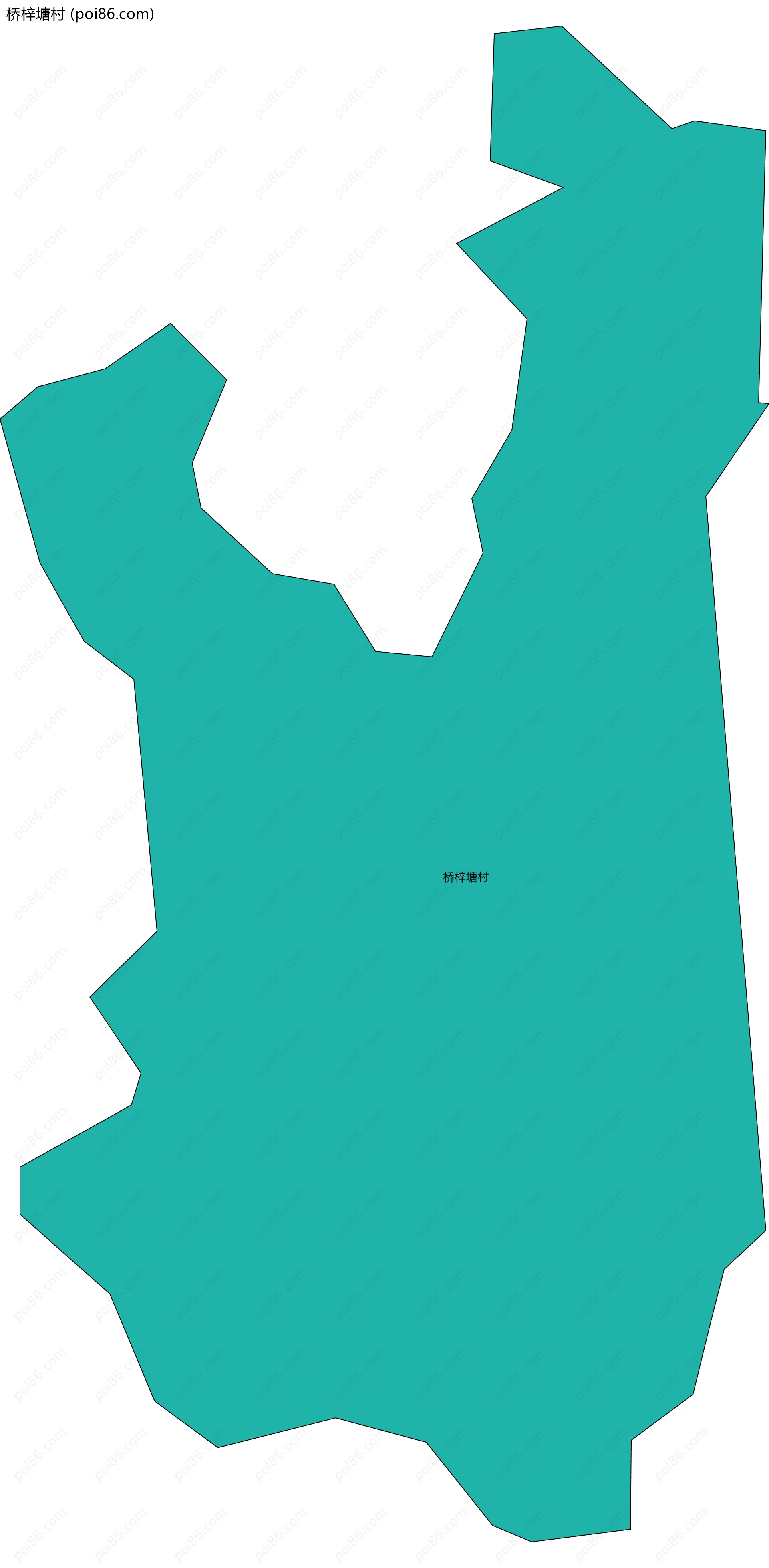 桥梓塘村边界地图