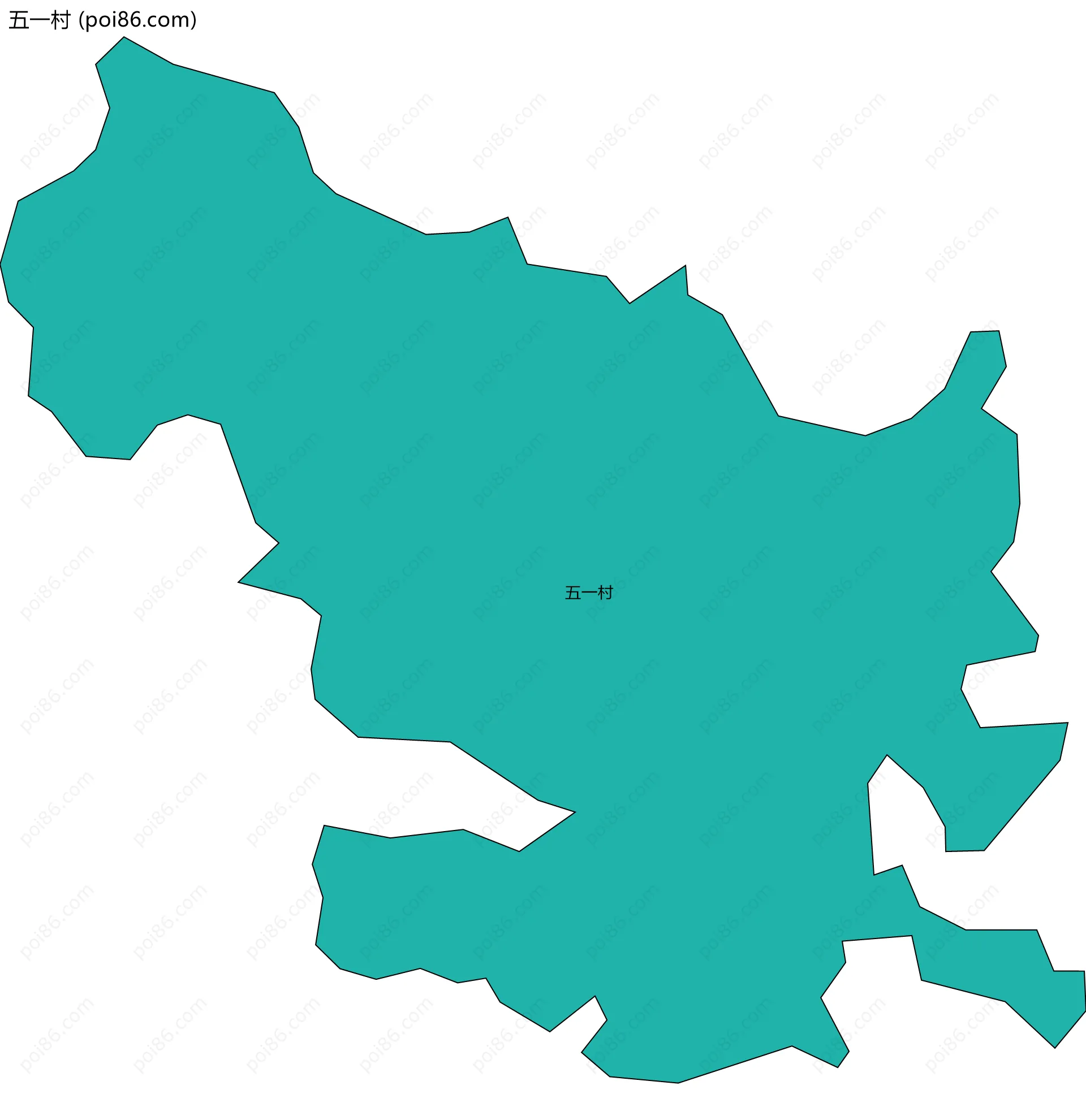 五一村边界地图