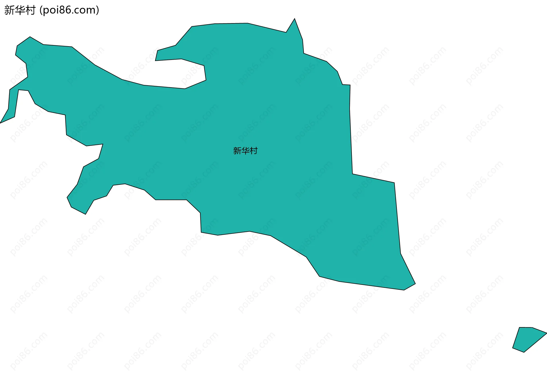 新华村边界地图