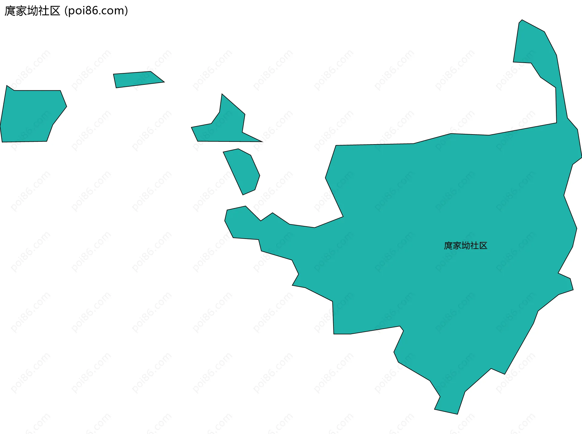 庹家坳社区边界地图