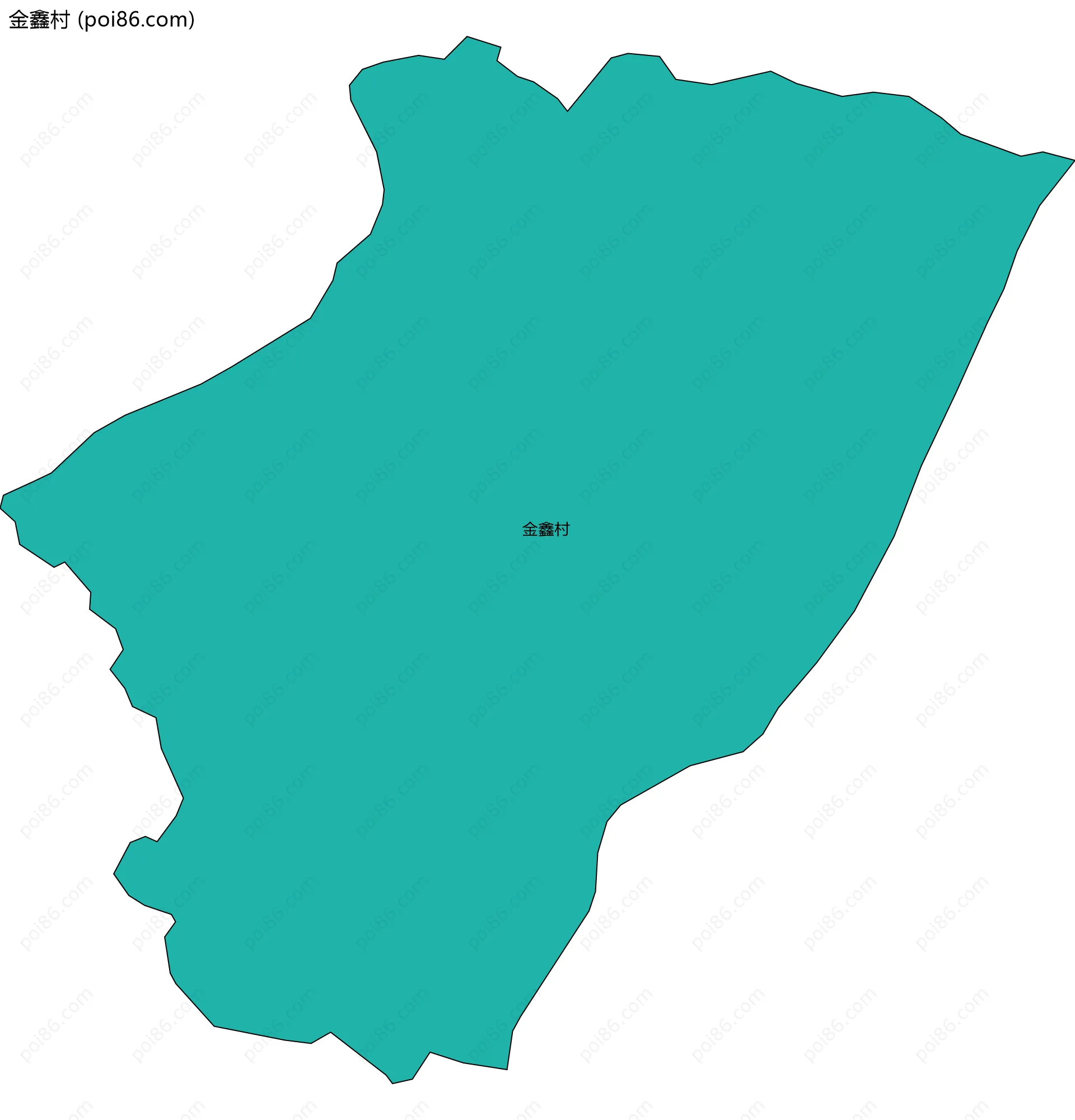 金鑫村边界地图