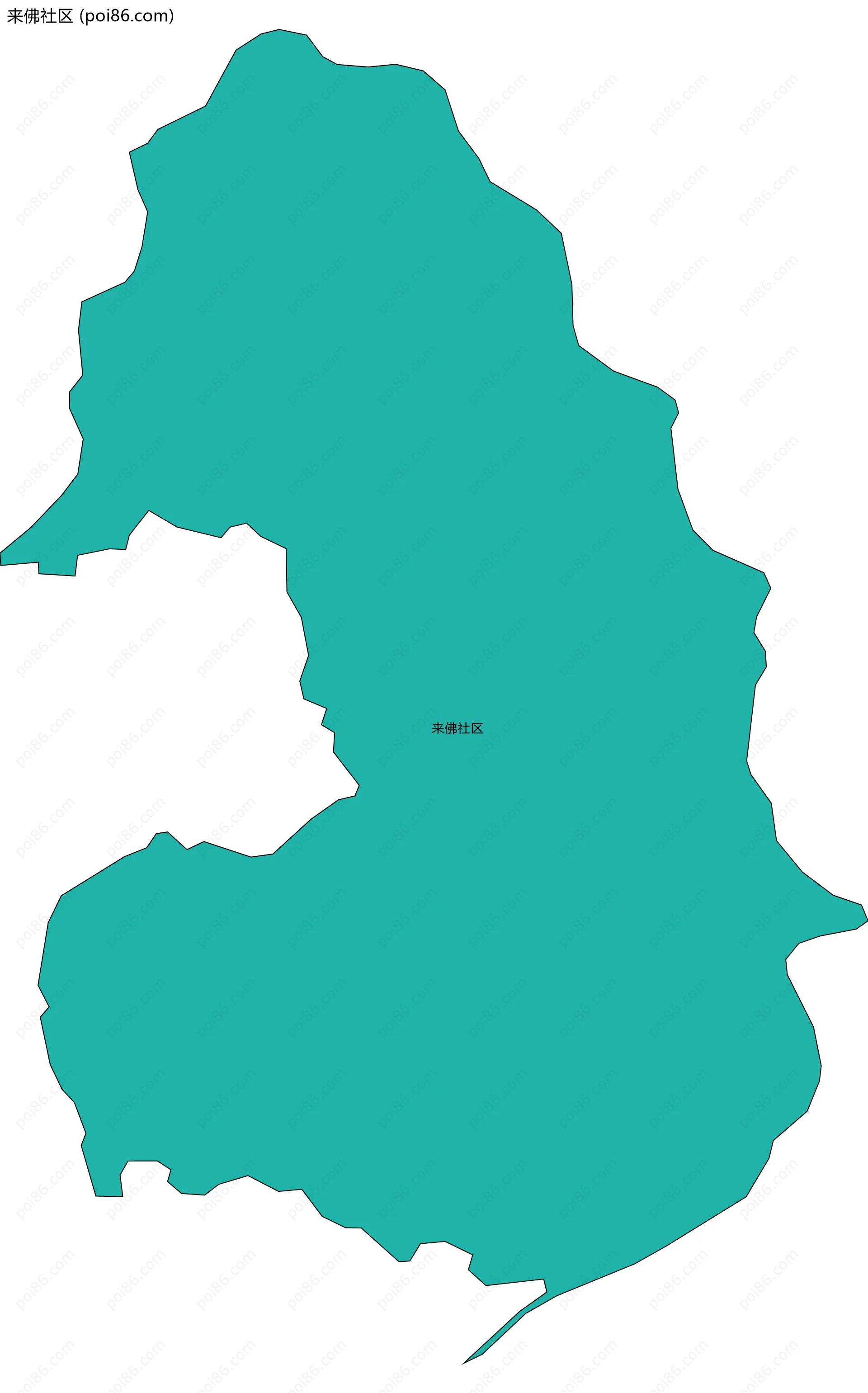来佛社区边界地图