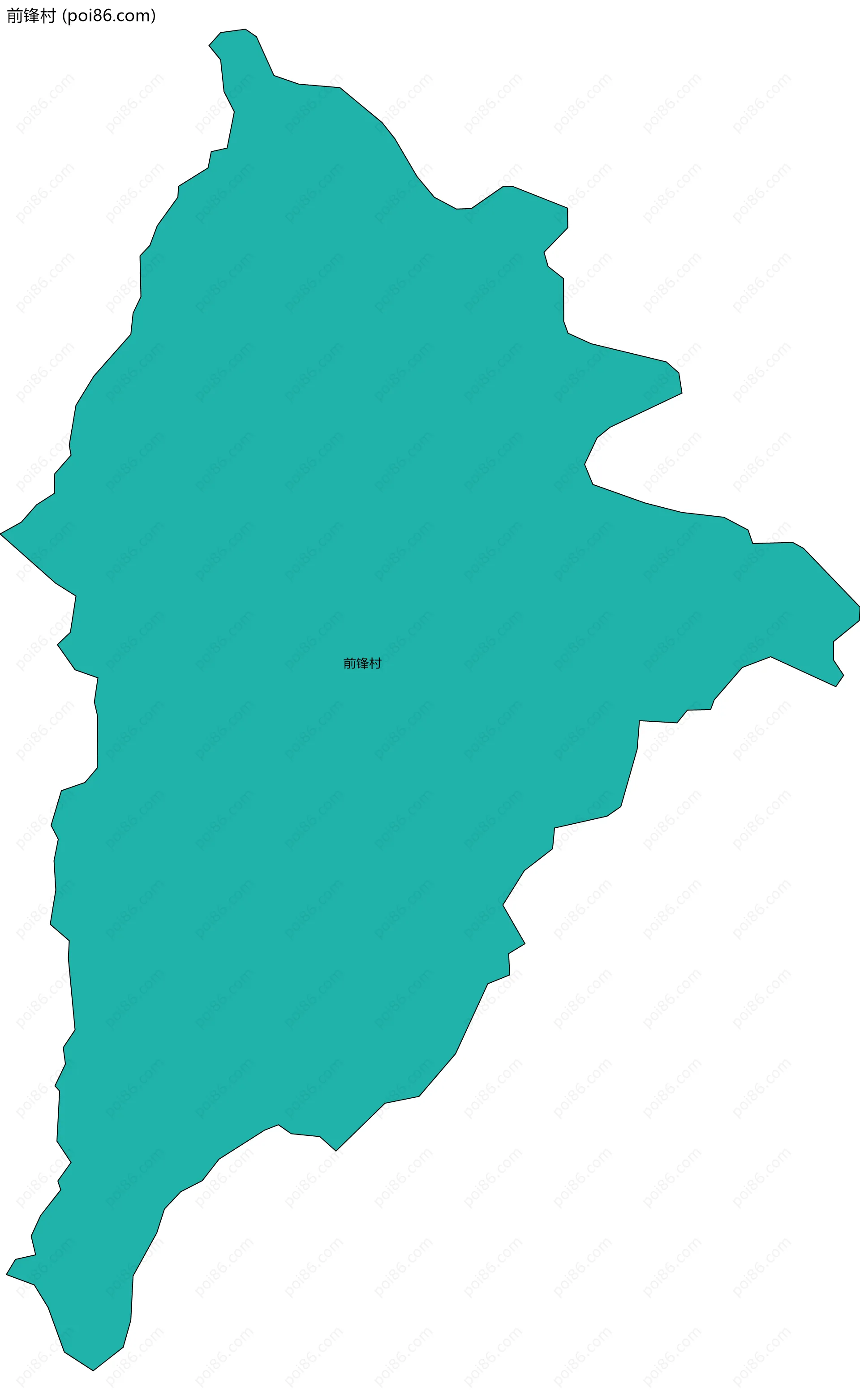 前锋村边界地图