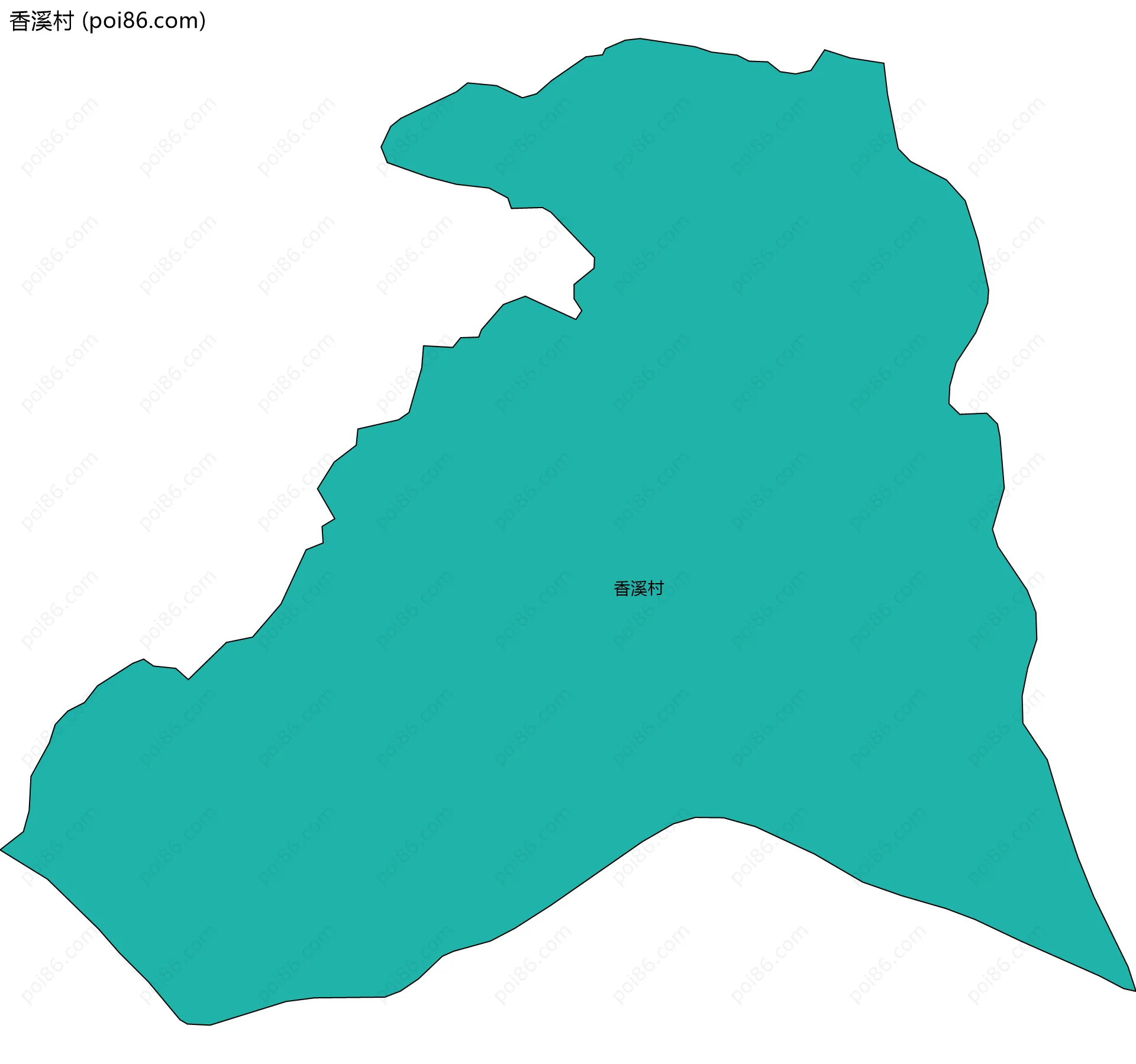 香溪村边界地图