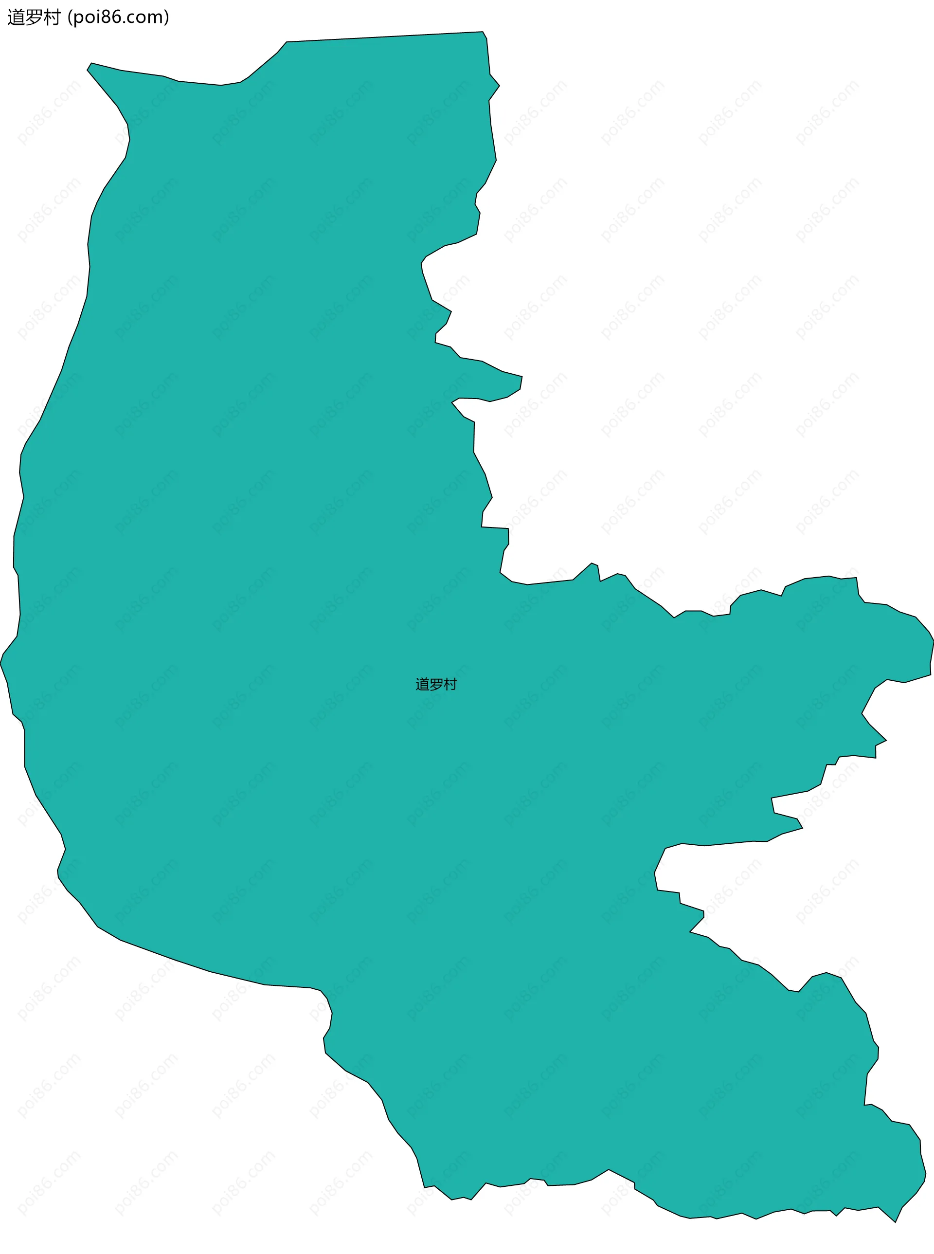 道罗村边界地图