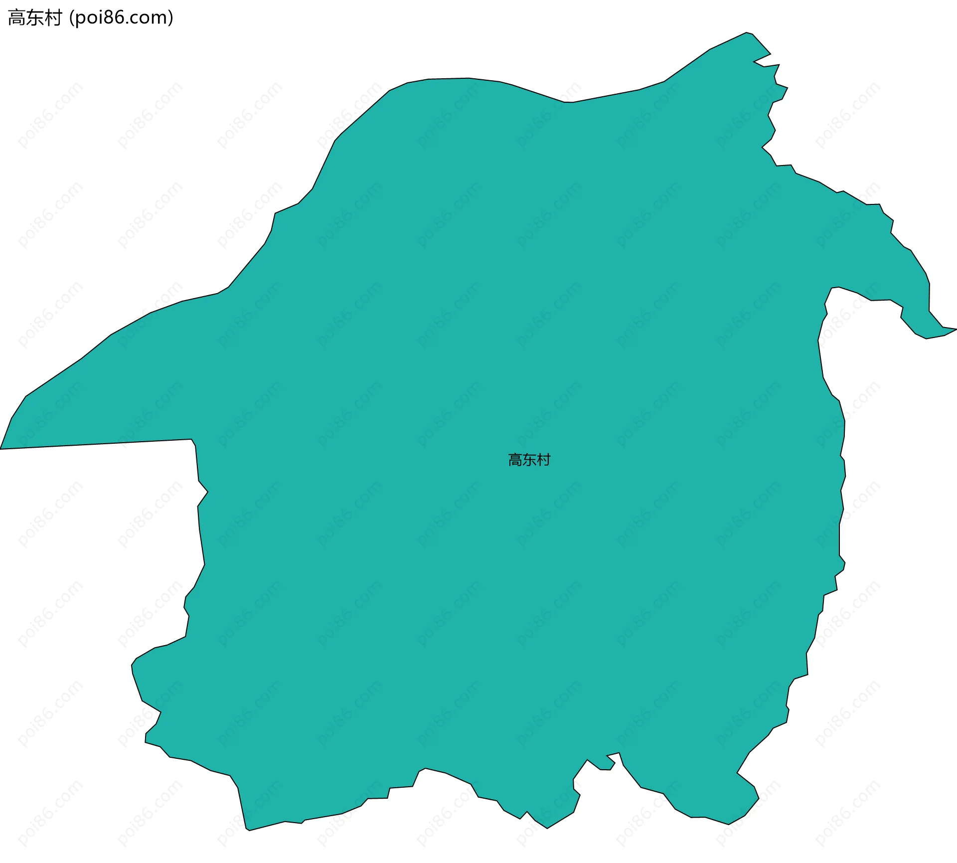高东村边界地图