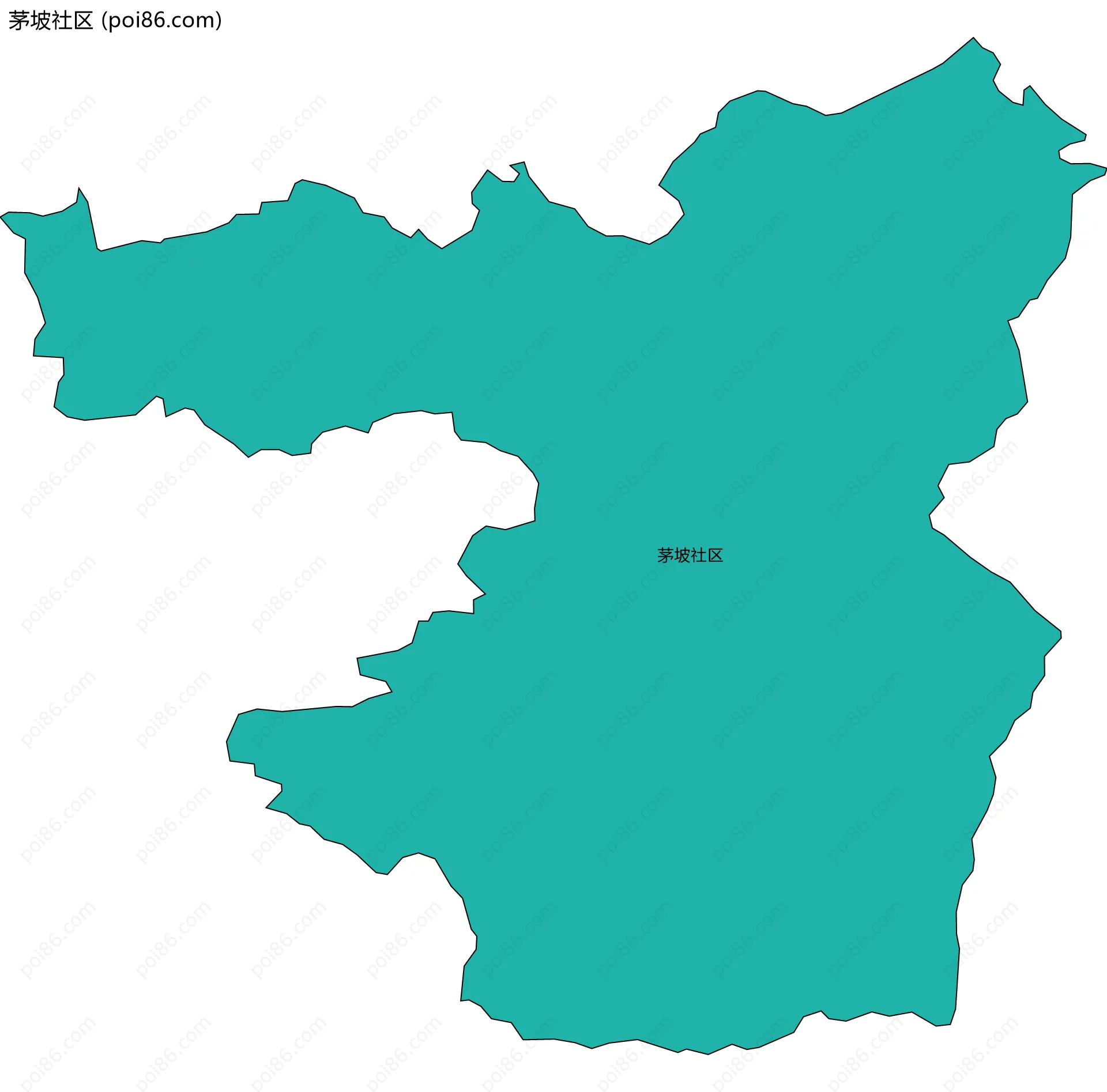 茅坡社区边界地图