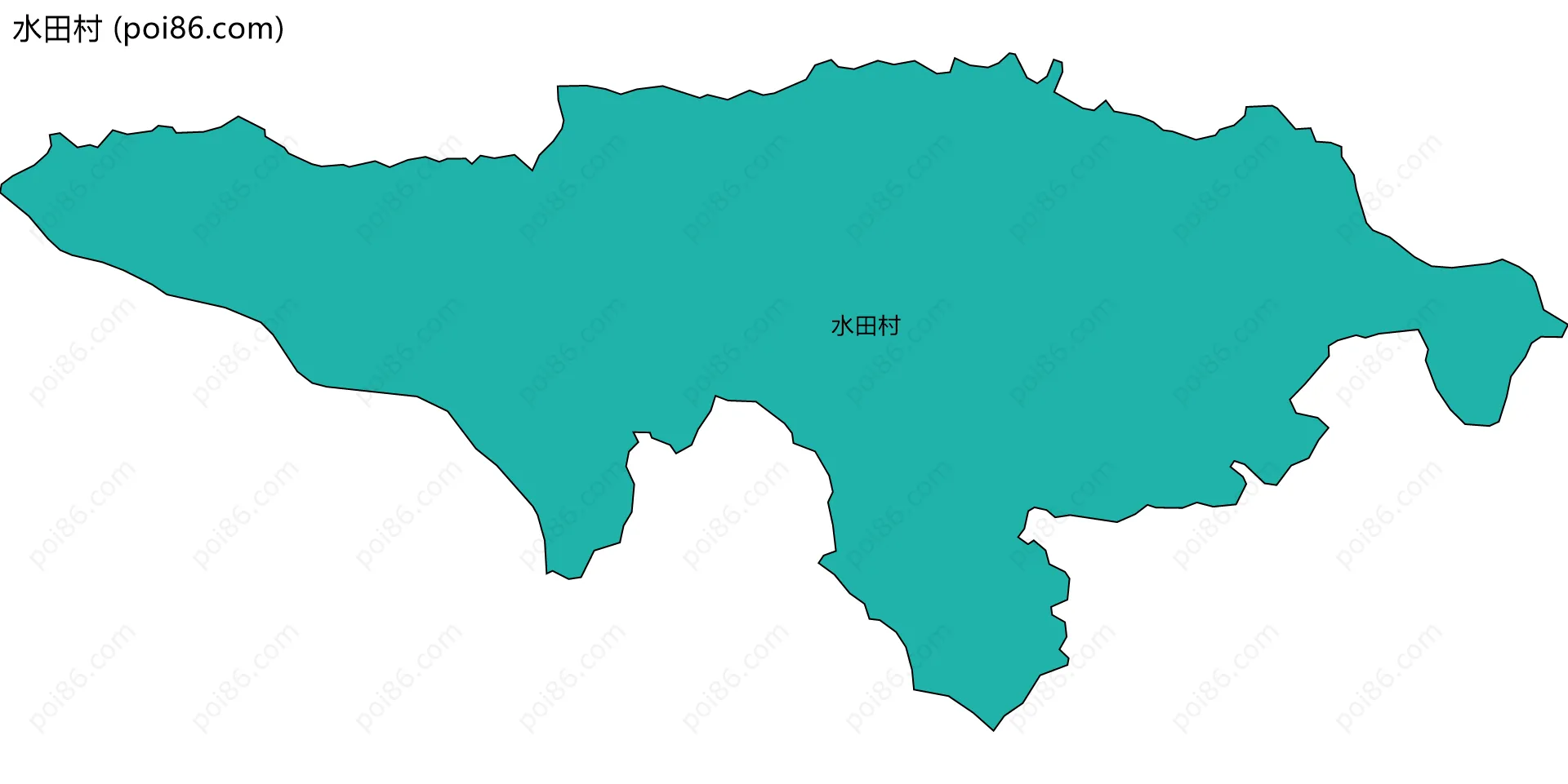 水田村边界地图