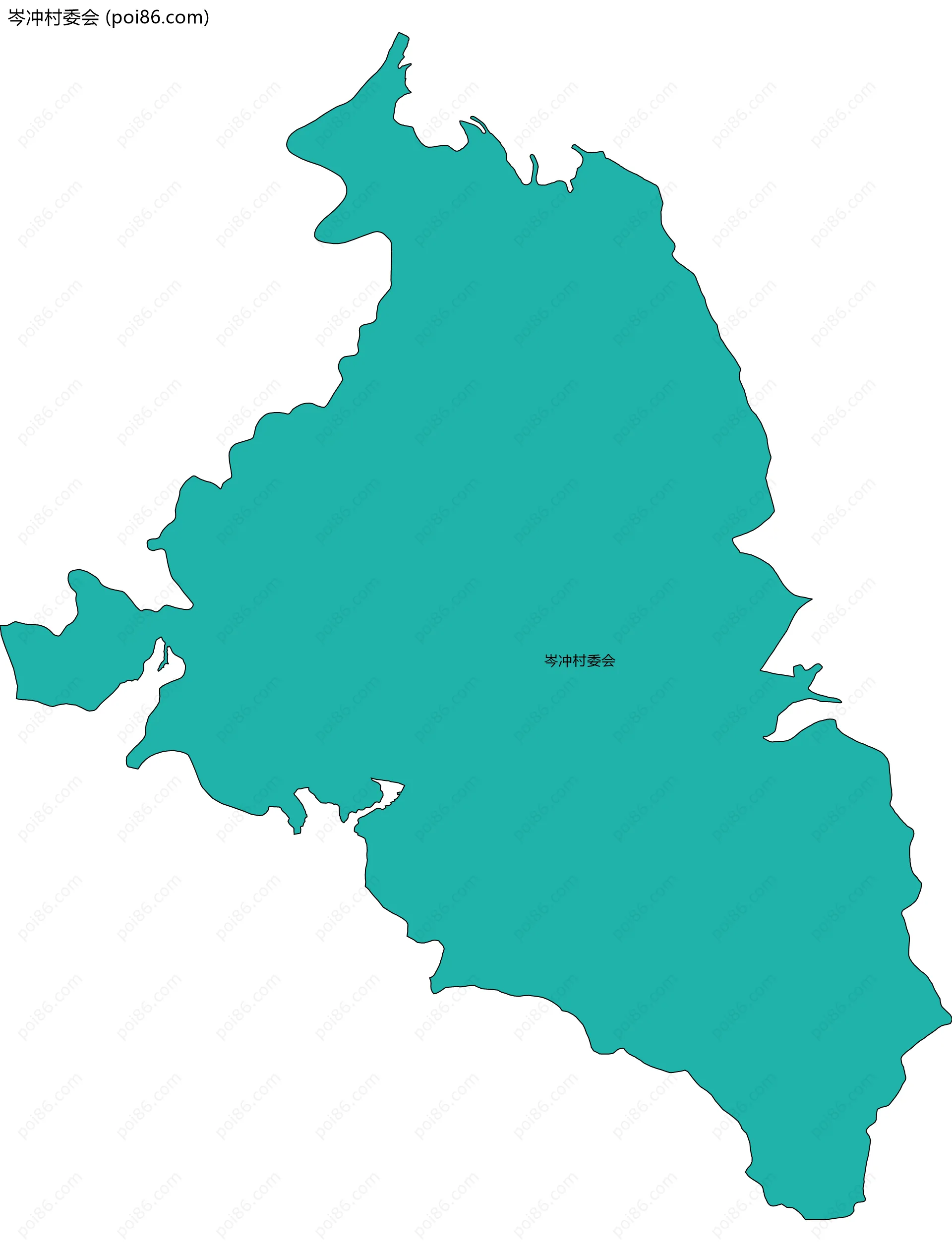 岑冲村委会边界地图