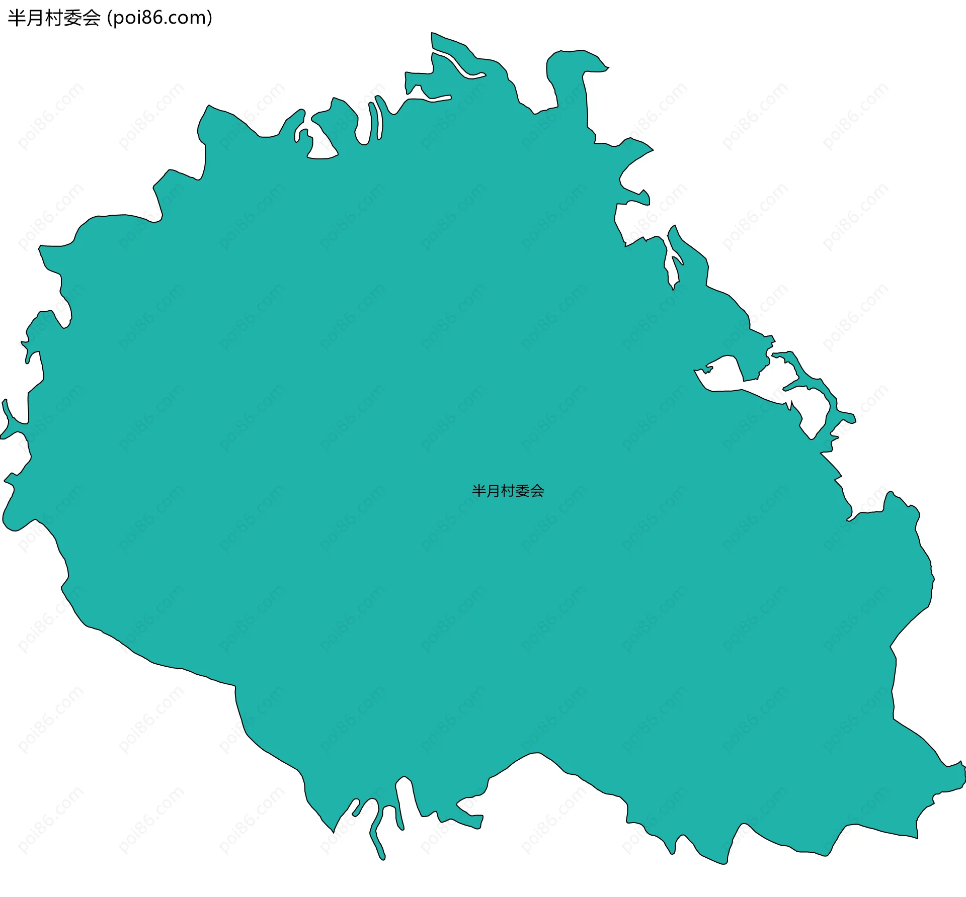 半月村委会边界地图