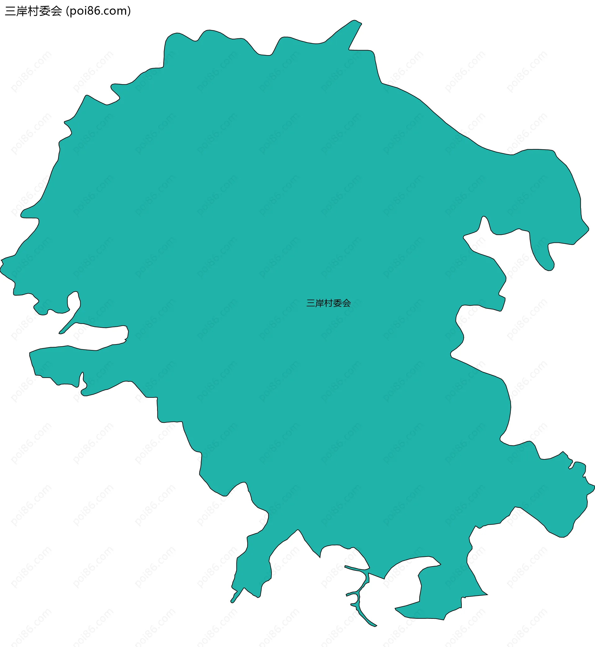 三岸村委会边界地图