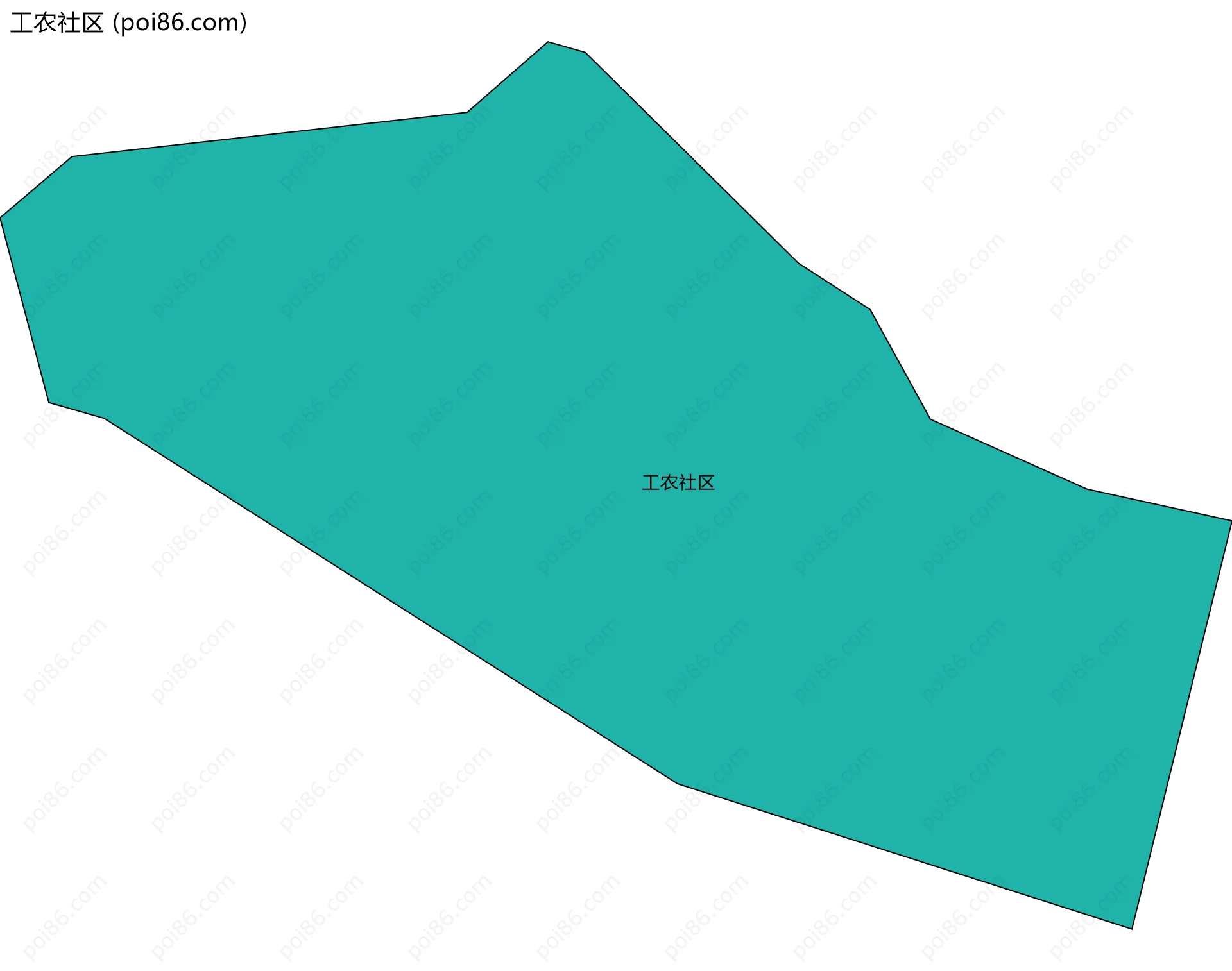 工农社区边界地图