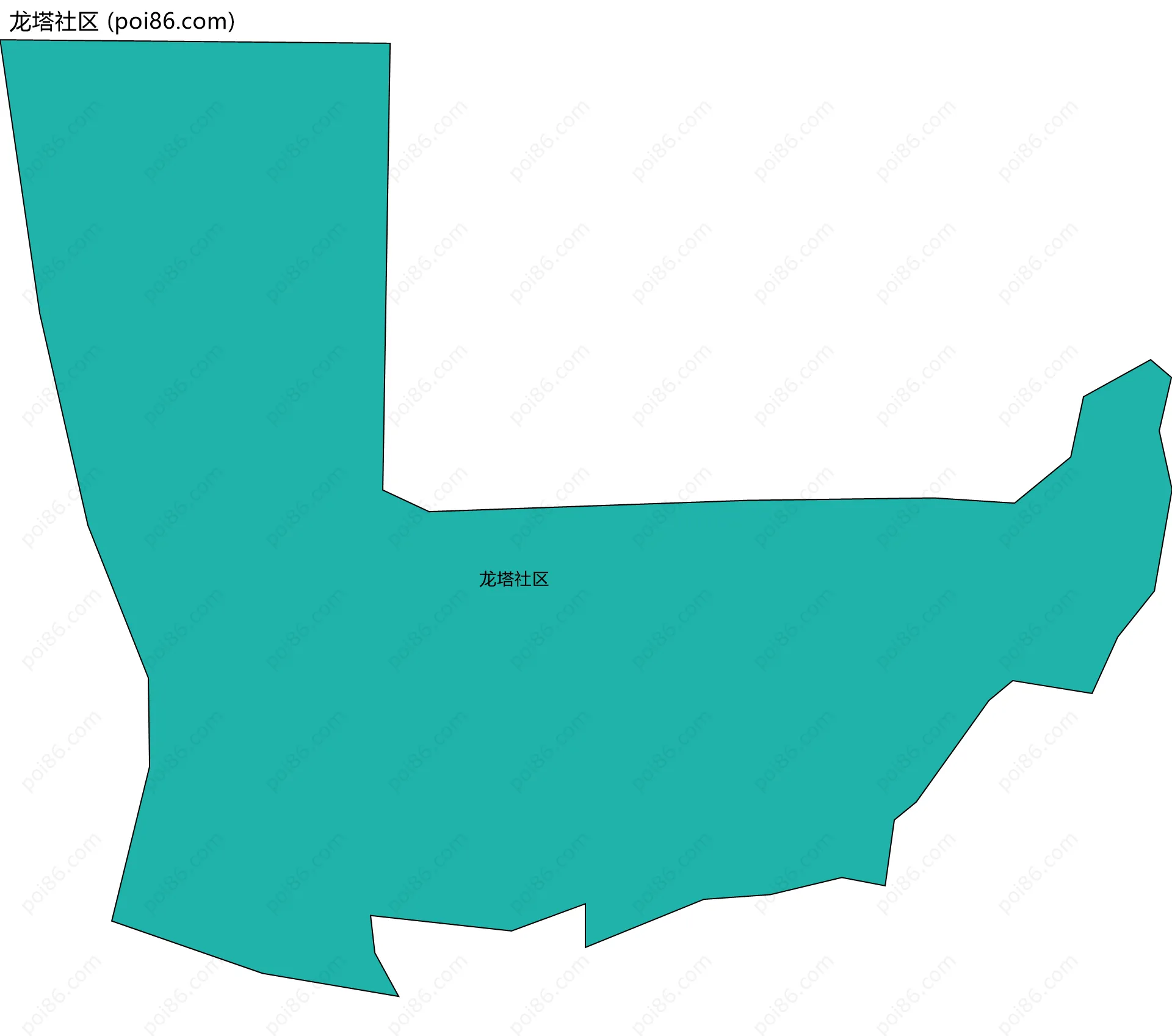 龙塔社区边界地图