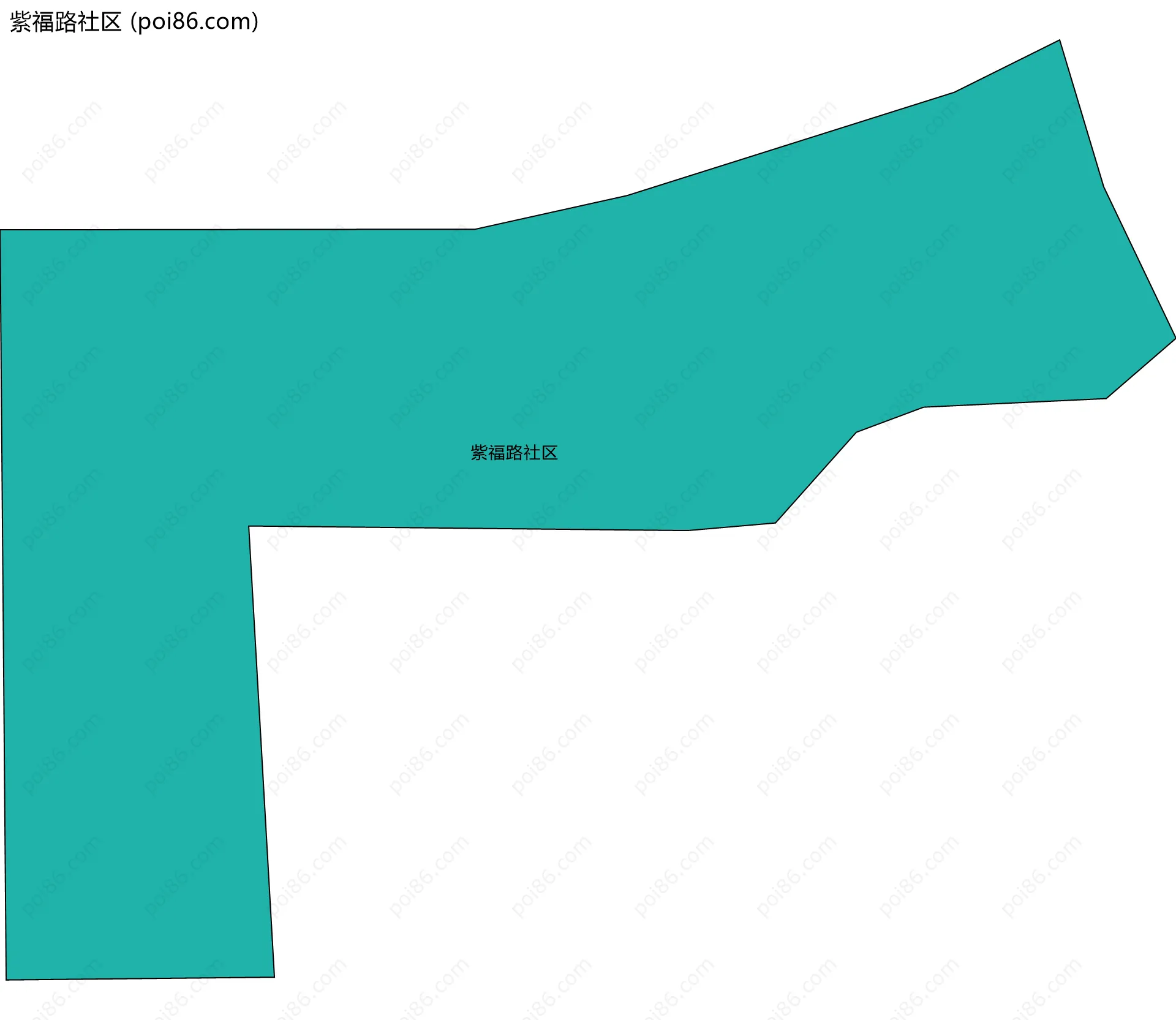 紫福路社区边界地图