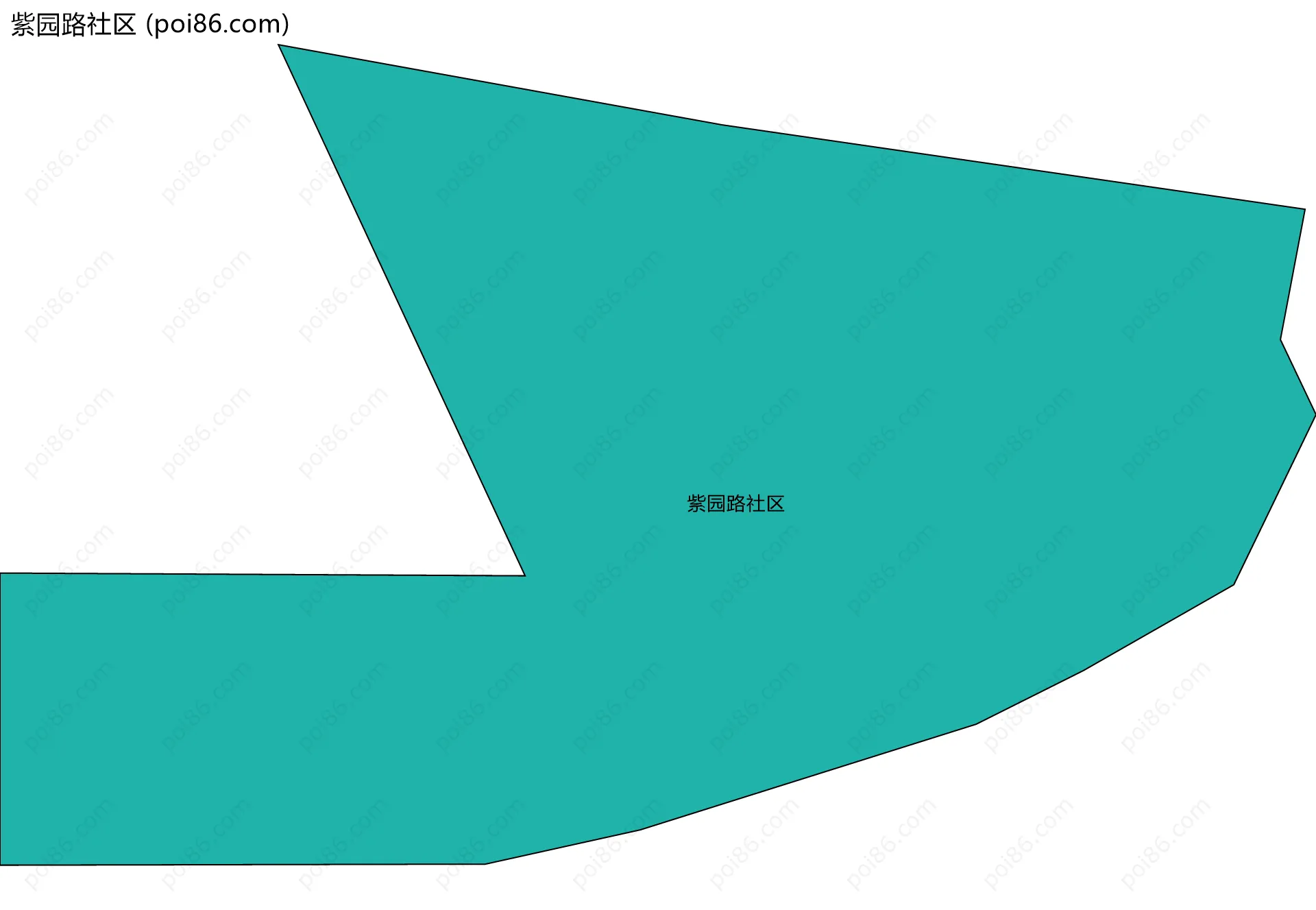 紫园路社区边界地图